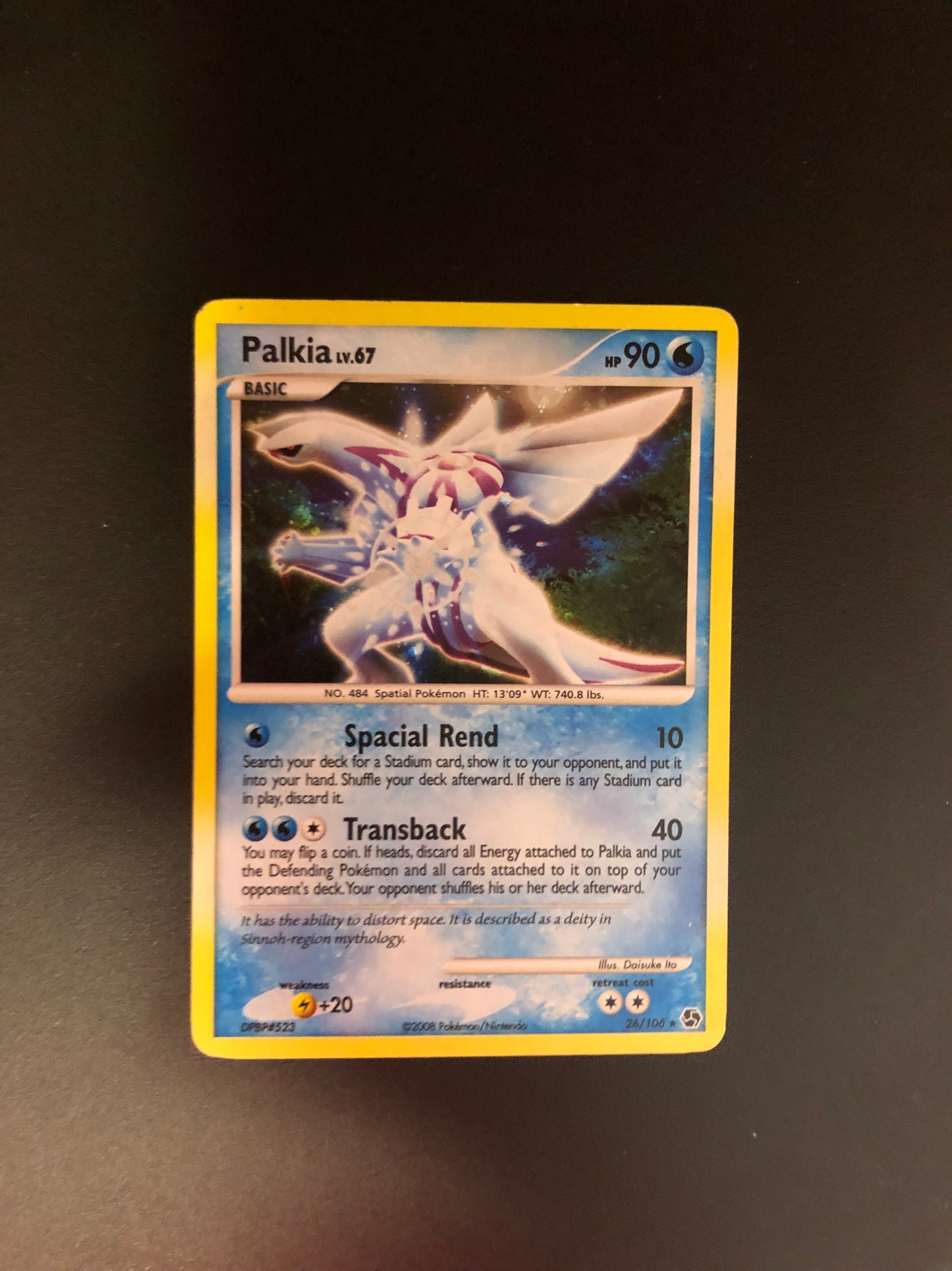 Pokemon Karte Holo Palkia 26/106 Englisch