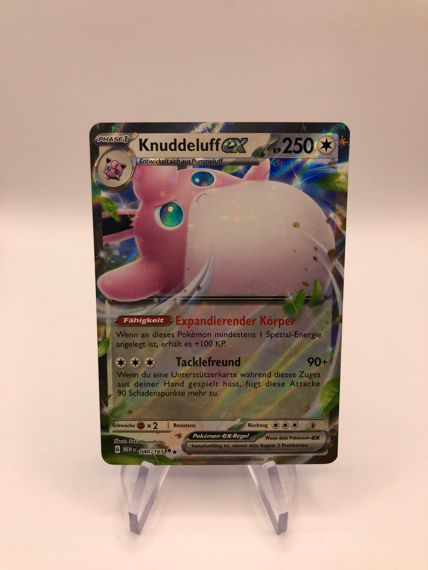 Pokemon Karte ex Knuddeluff 40/165 Deutsch