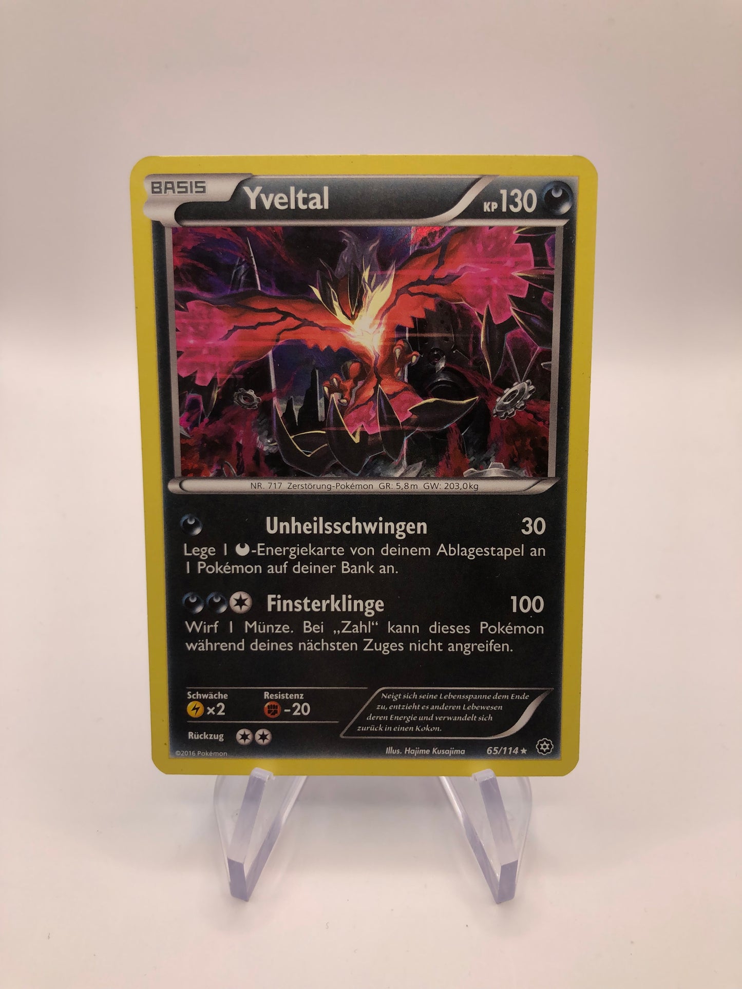 Pokemon Karte Holo Yveltal 65/114 Deutsch
