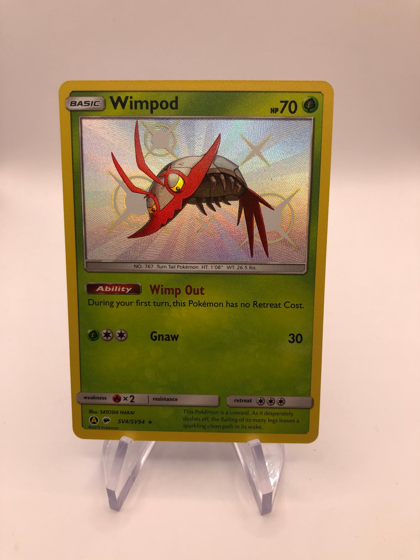 Pokemon Karte Holo Wimpod SV4/SV94 Englisch