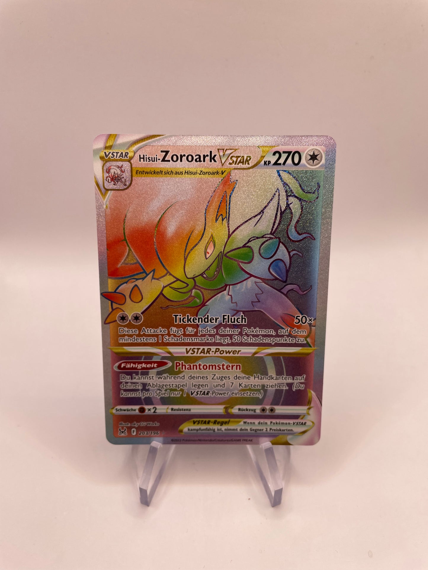 Pokémon Karte Zoroark VStar 203/196 Deutsch