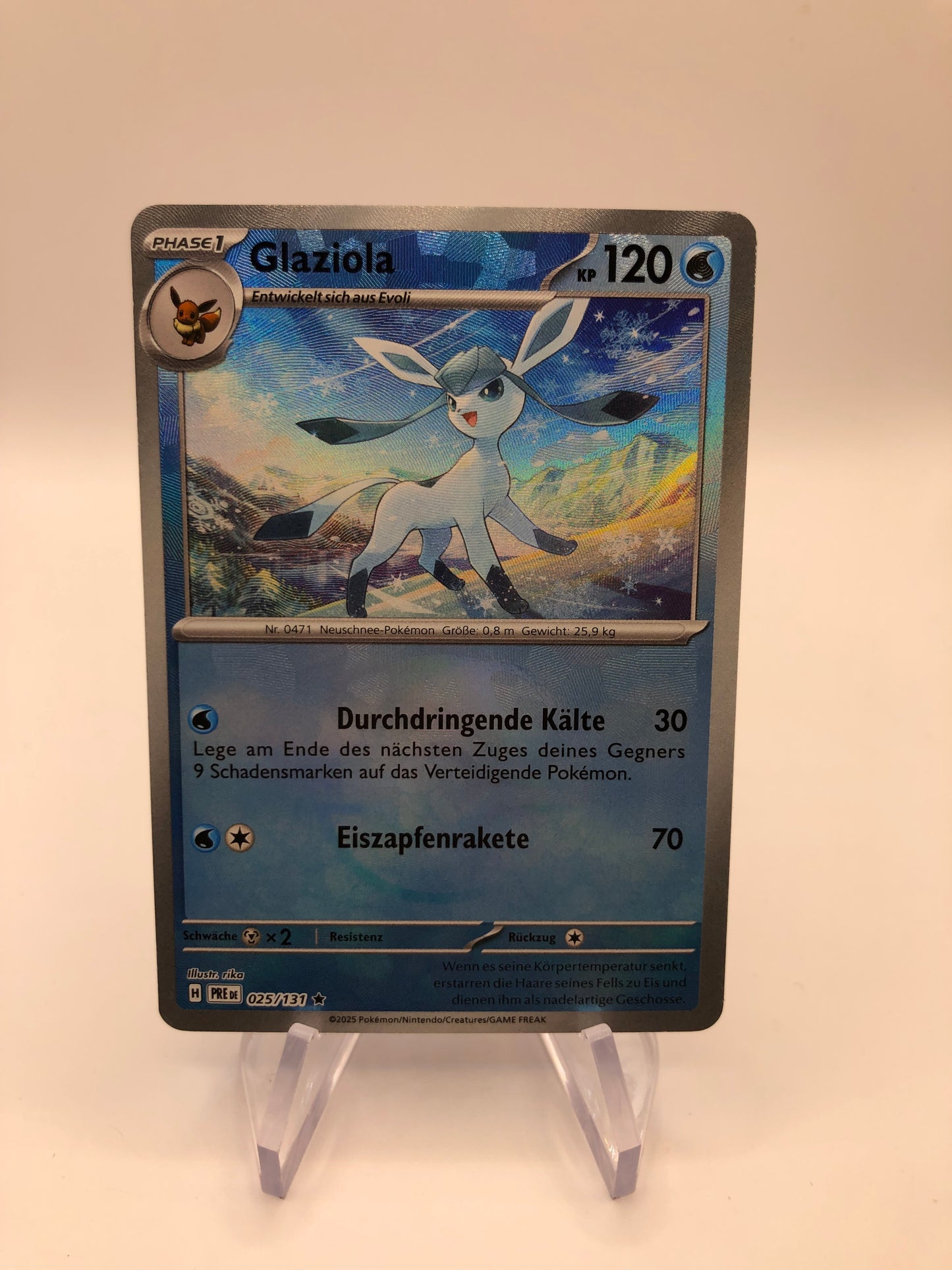Pokemon Karte Meisterball Revers Glaziola 25/131 Deutsch