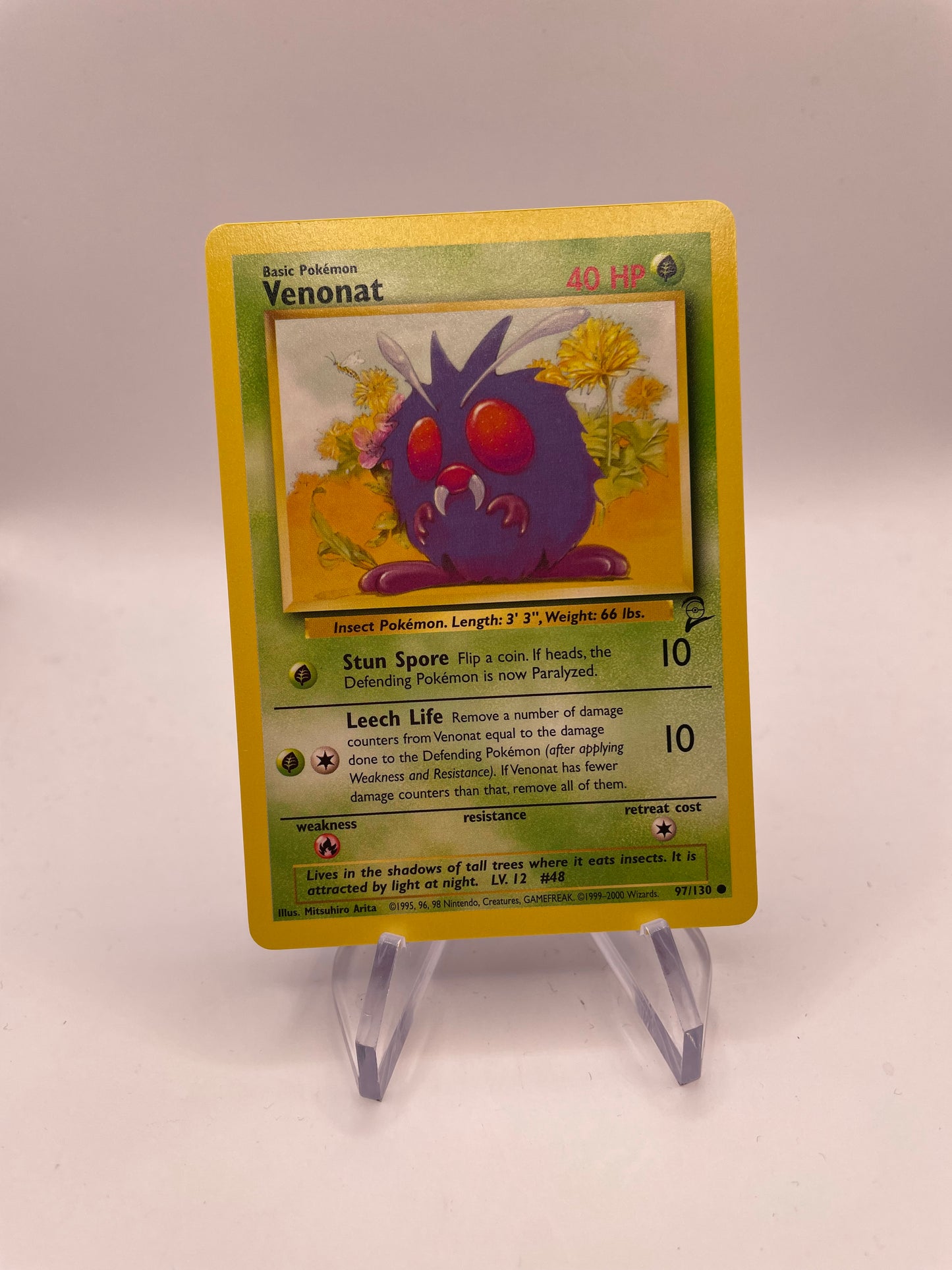 Pokemon Karte Base Set 2 Venonat 97/130 Englisch