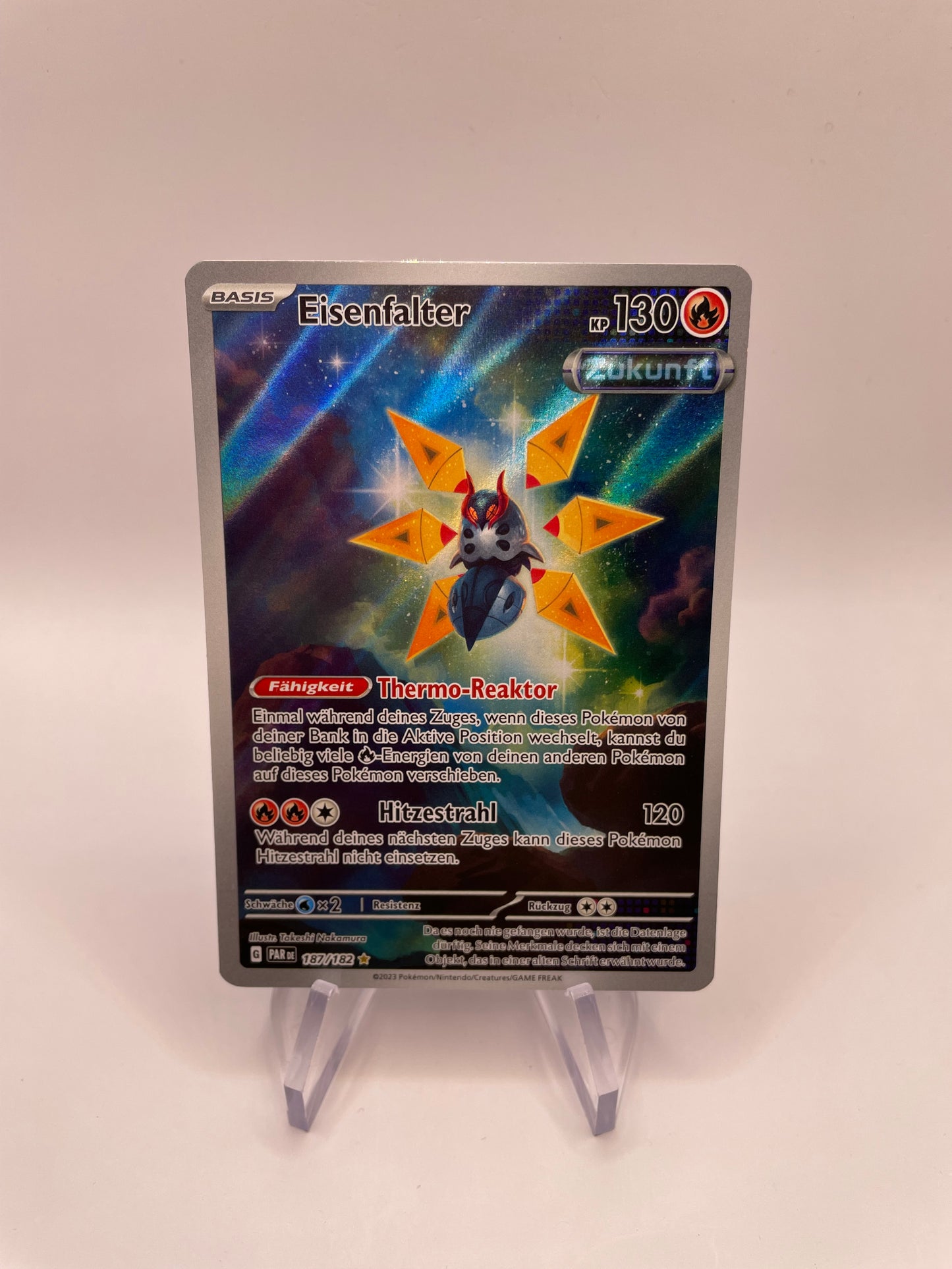 Pokémon Karte Art-Rare Eisenfalter 187/182 Deutsch