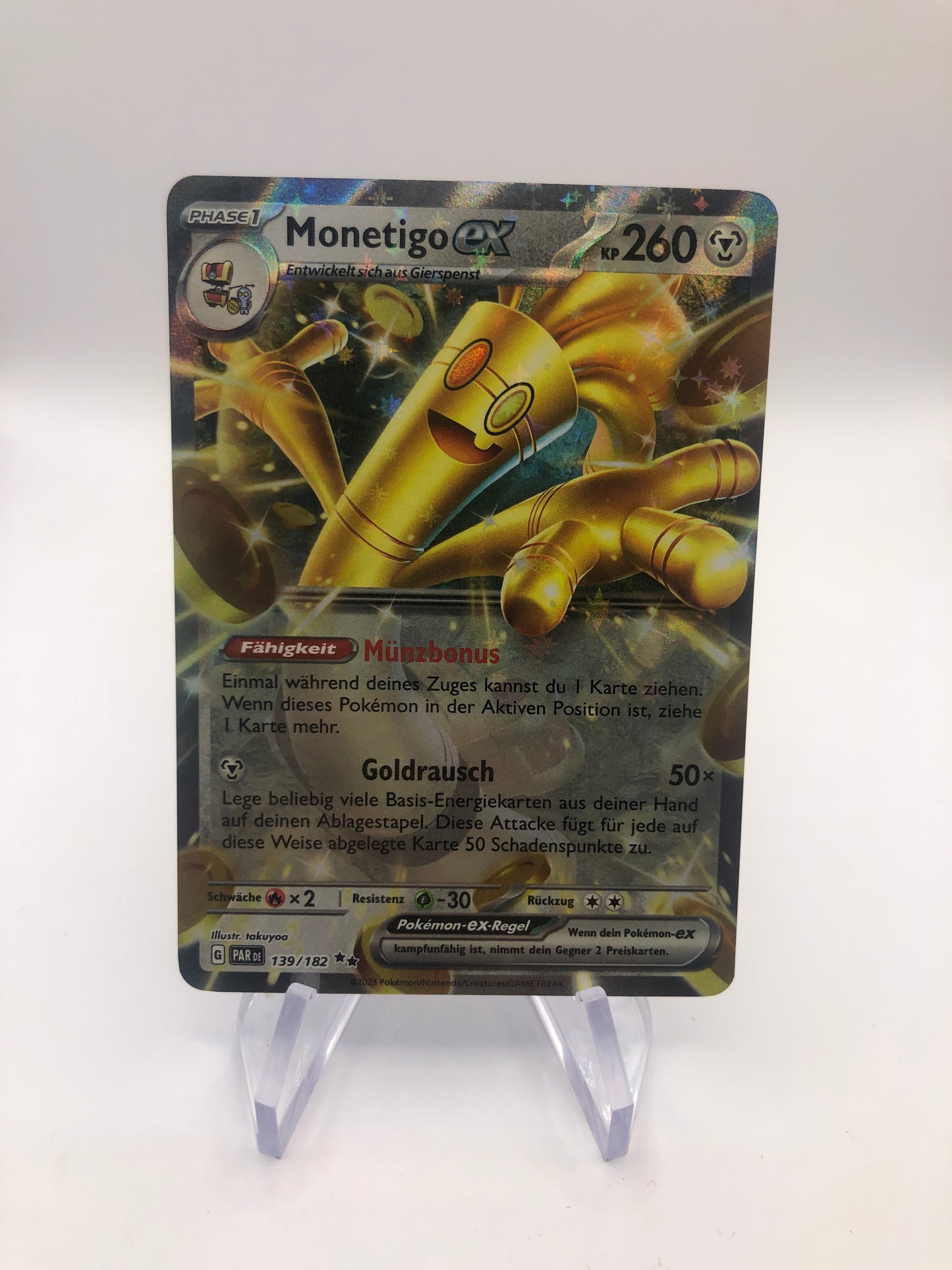 Pokemon Karte EX Monetigo 139/142 Deutsch