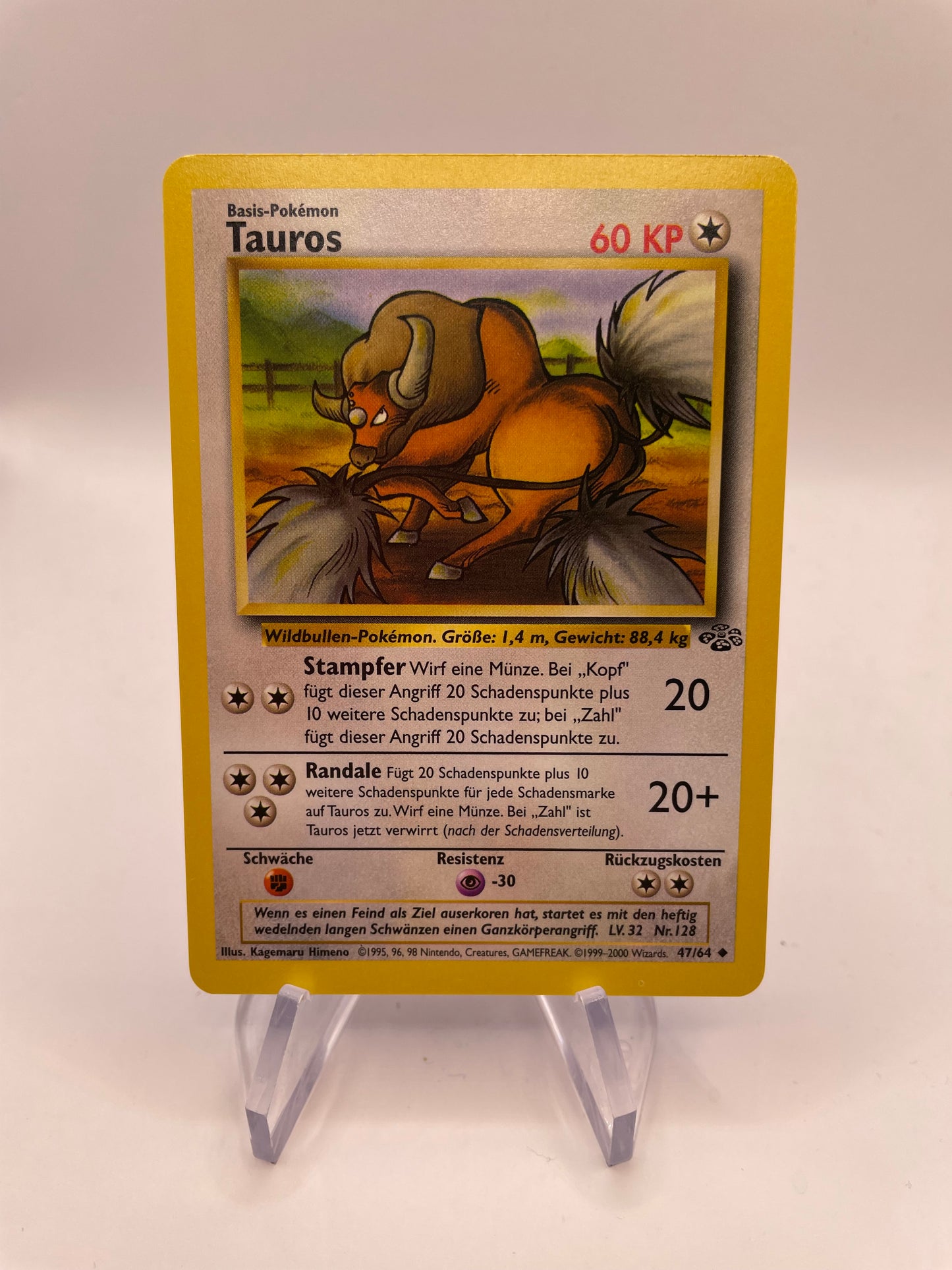 Pokemon Karte Tauros 47/64 Jungel deutsch