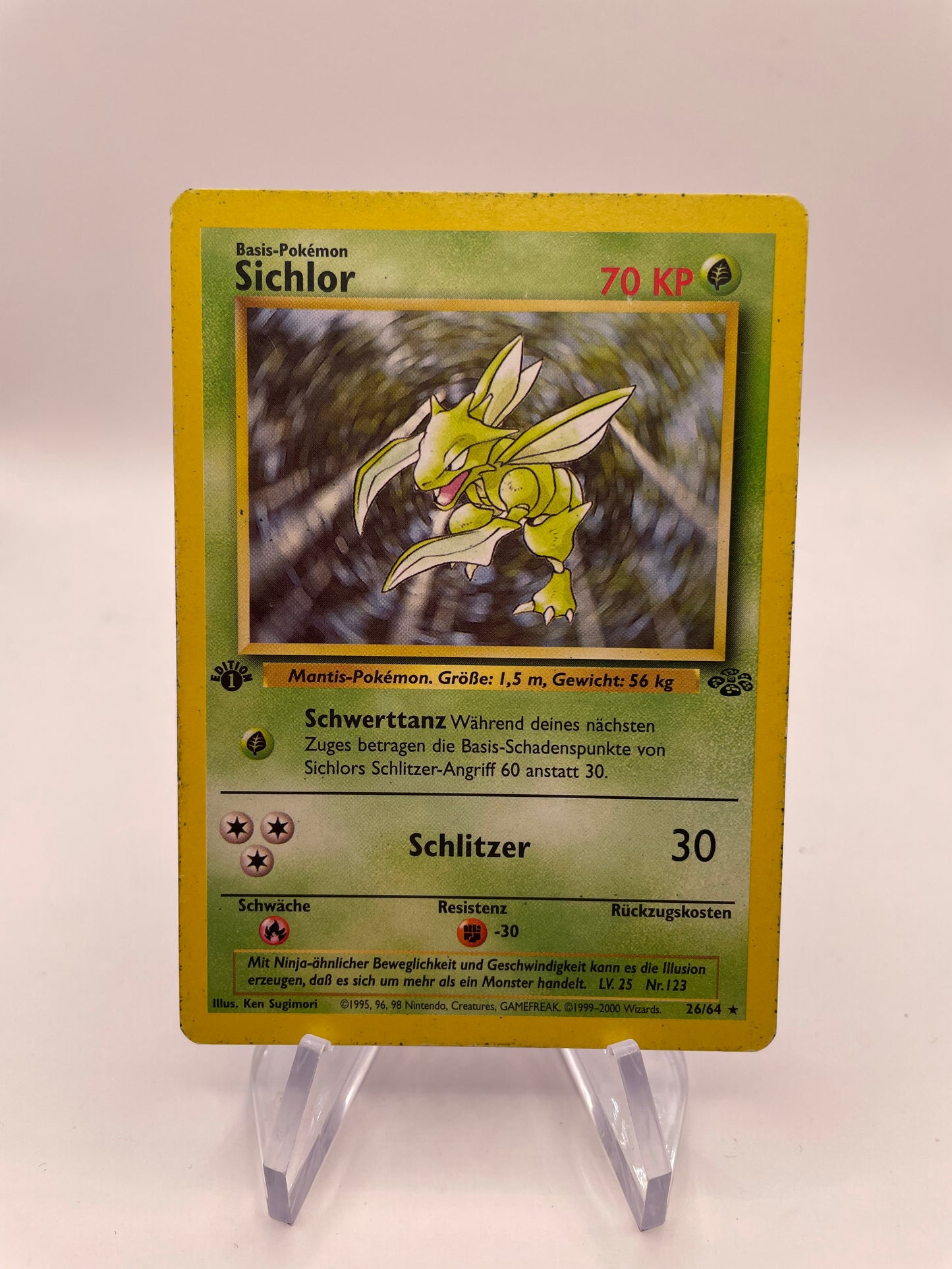 Pokemon Karte Jungel Sichlor 26/64 Deutsch