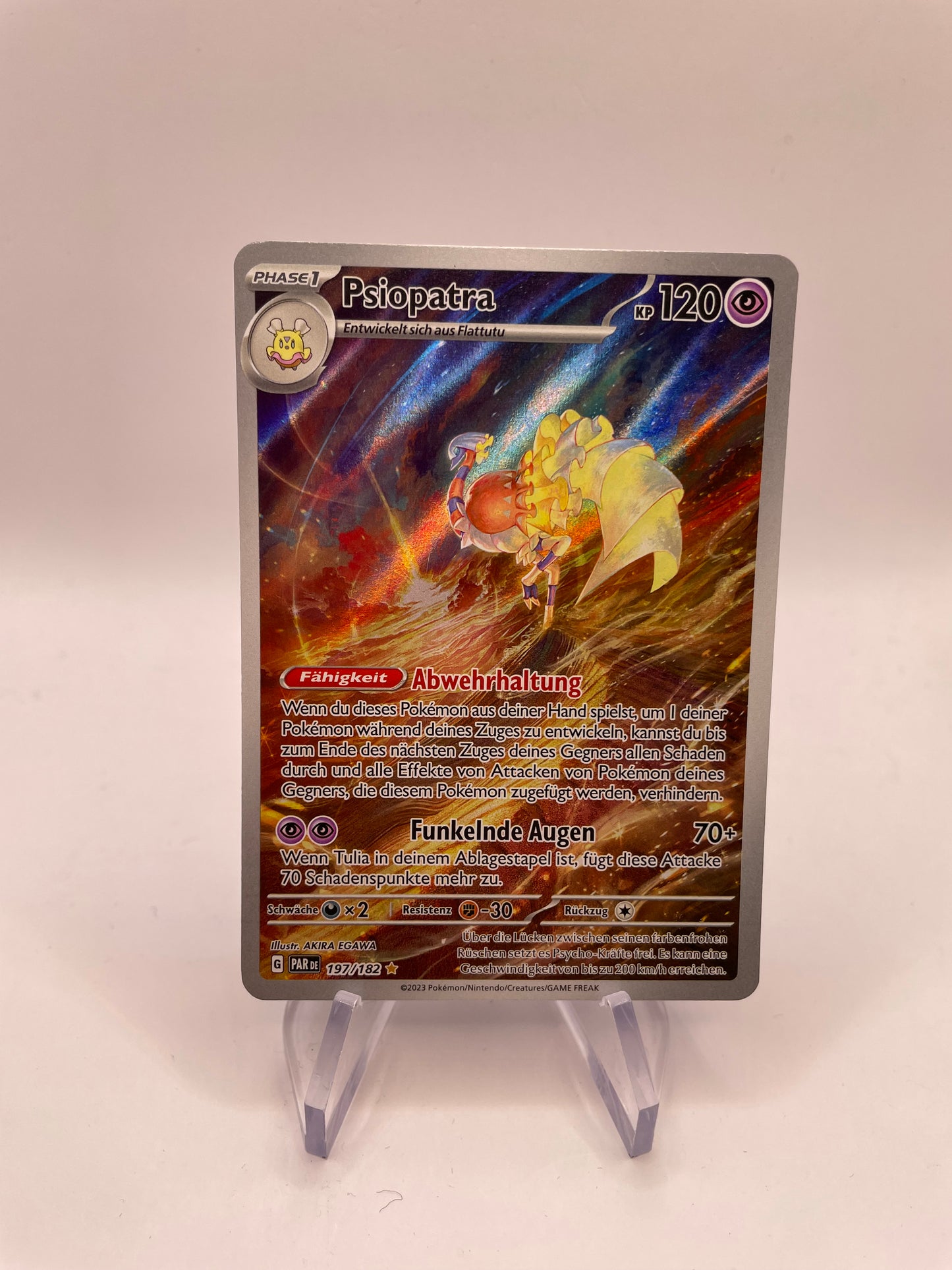 Pokemon Karte Art Rare Psiopatra 197/182 Deutsch