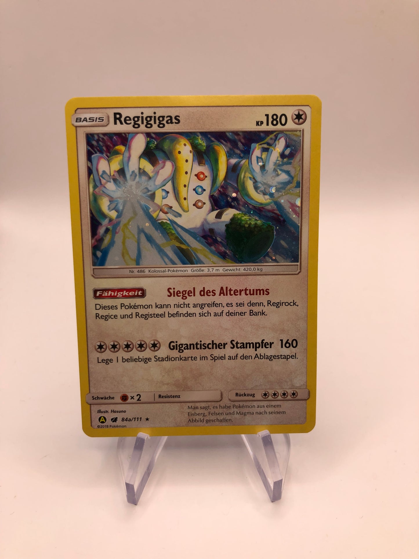 Pokemon Karte Holo Regigigas 84a/111 Deutsch