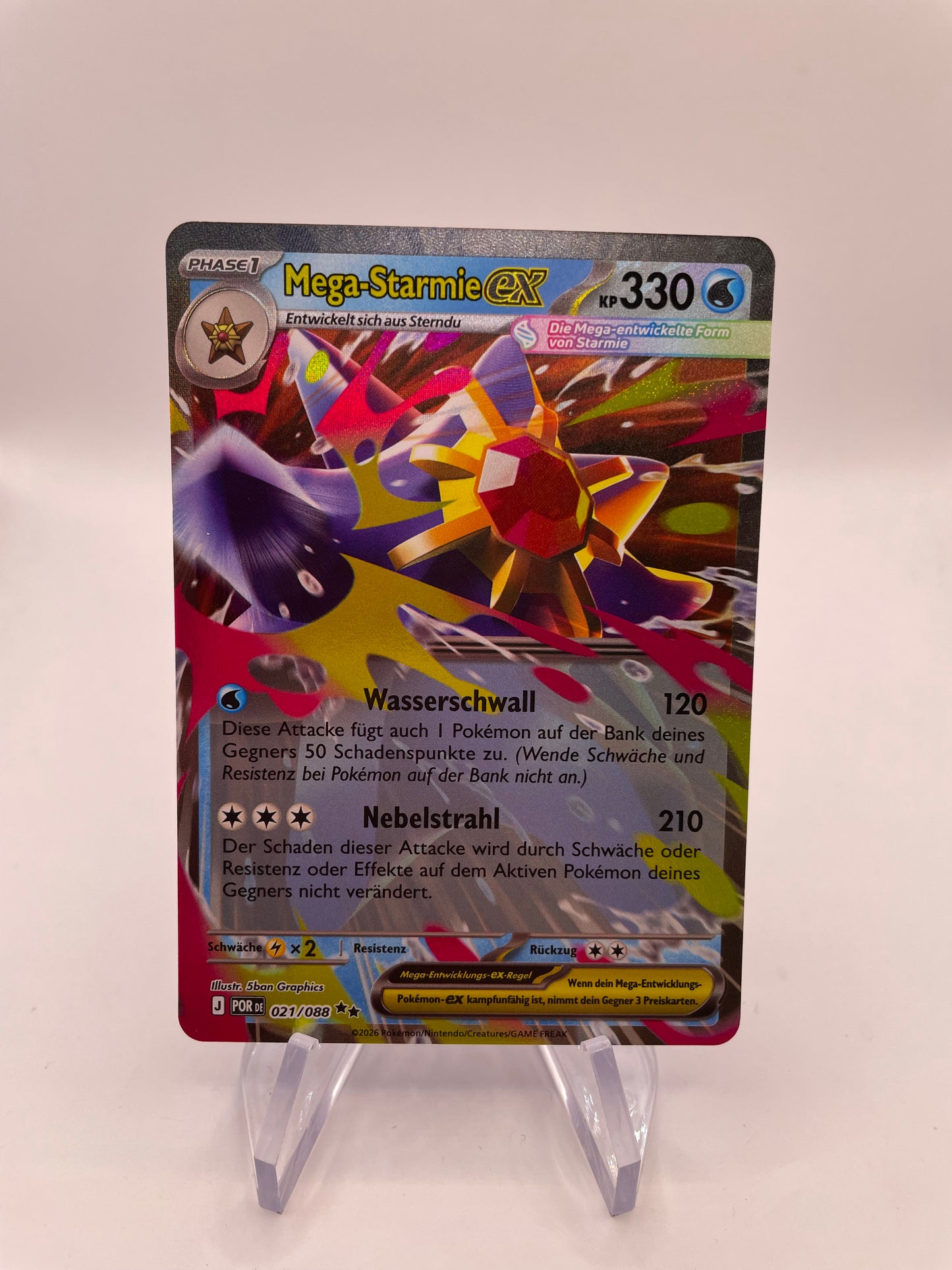 Pokemon Karte Mega-Starmie ex 21/88 Deutsch