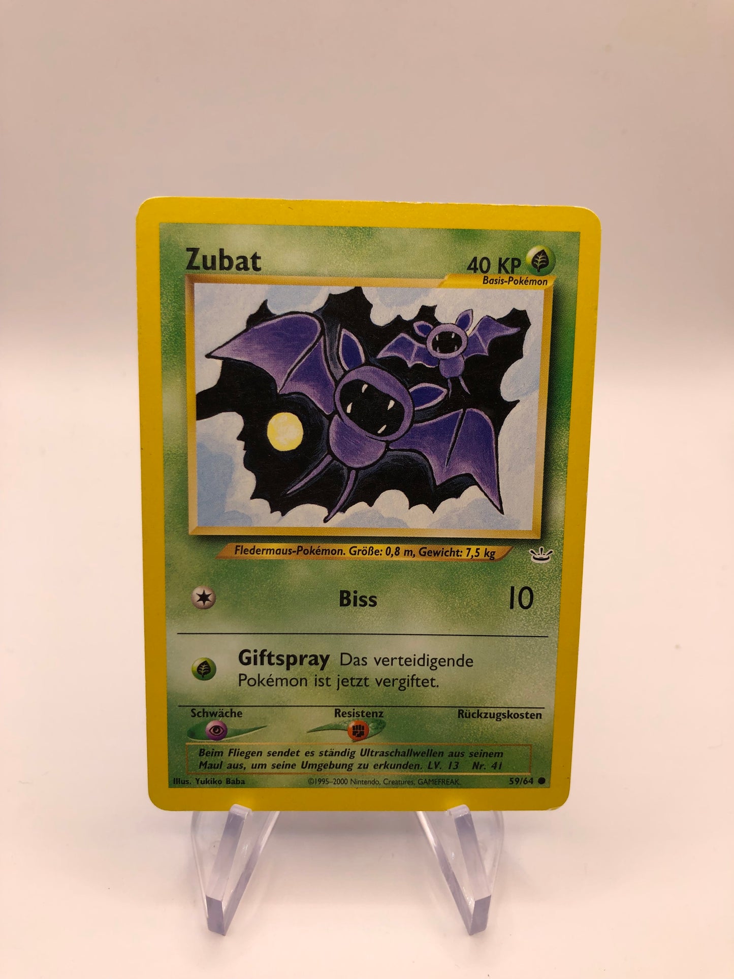 Pokemon Karte Neo Revolution Zubat 59/64 Deutsch