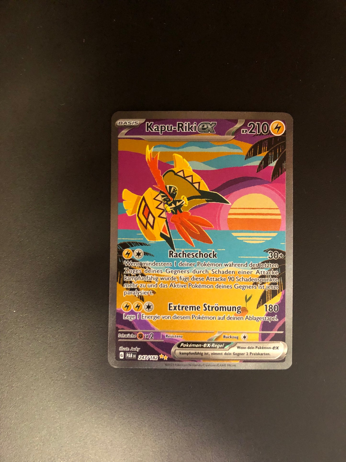 Pokemon Karte Alt-Art EX Kapu-Riki 247/182 Deutsch