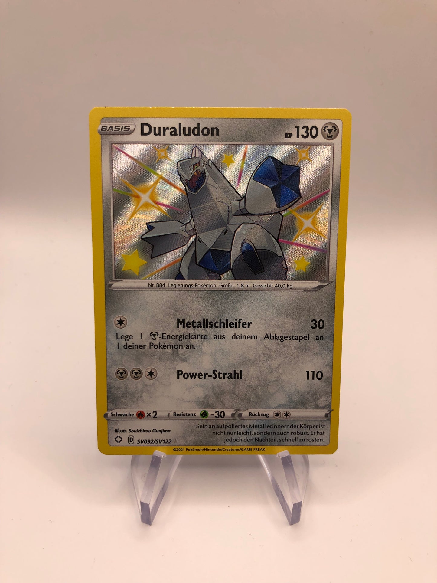 Pokémon Karte shiny Duraludon SV92/SV122 Deutsch