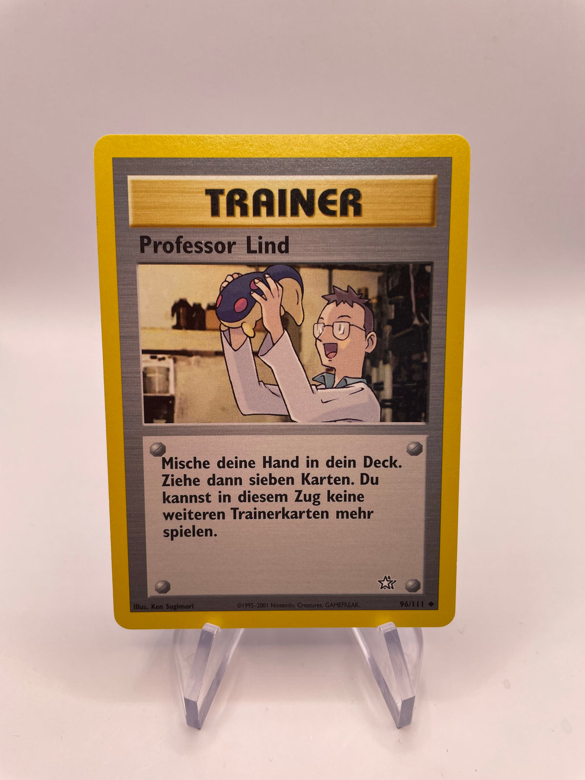 Pokemon Karte Professor Lind Neo Genesis 96/111 Deutsch