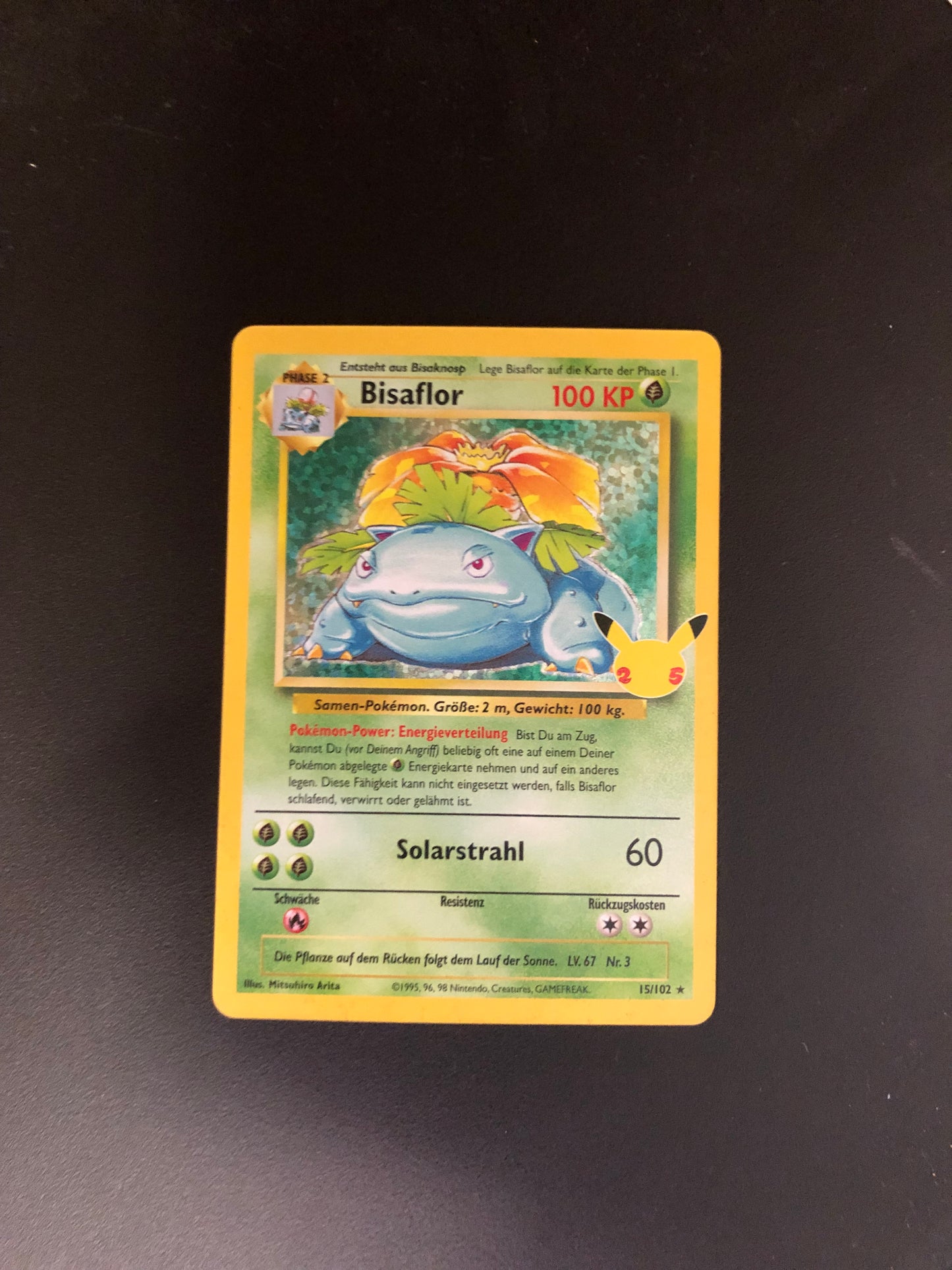 Pokemon Karte Holo Bisaflor Celebration 15/102 Deutsch