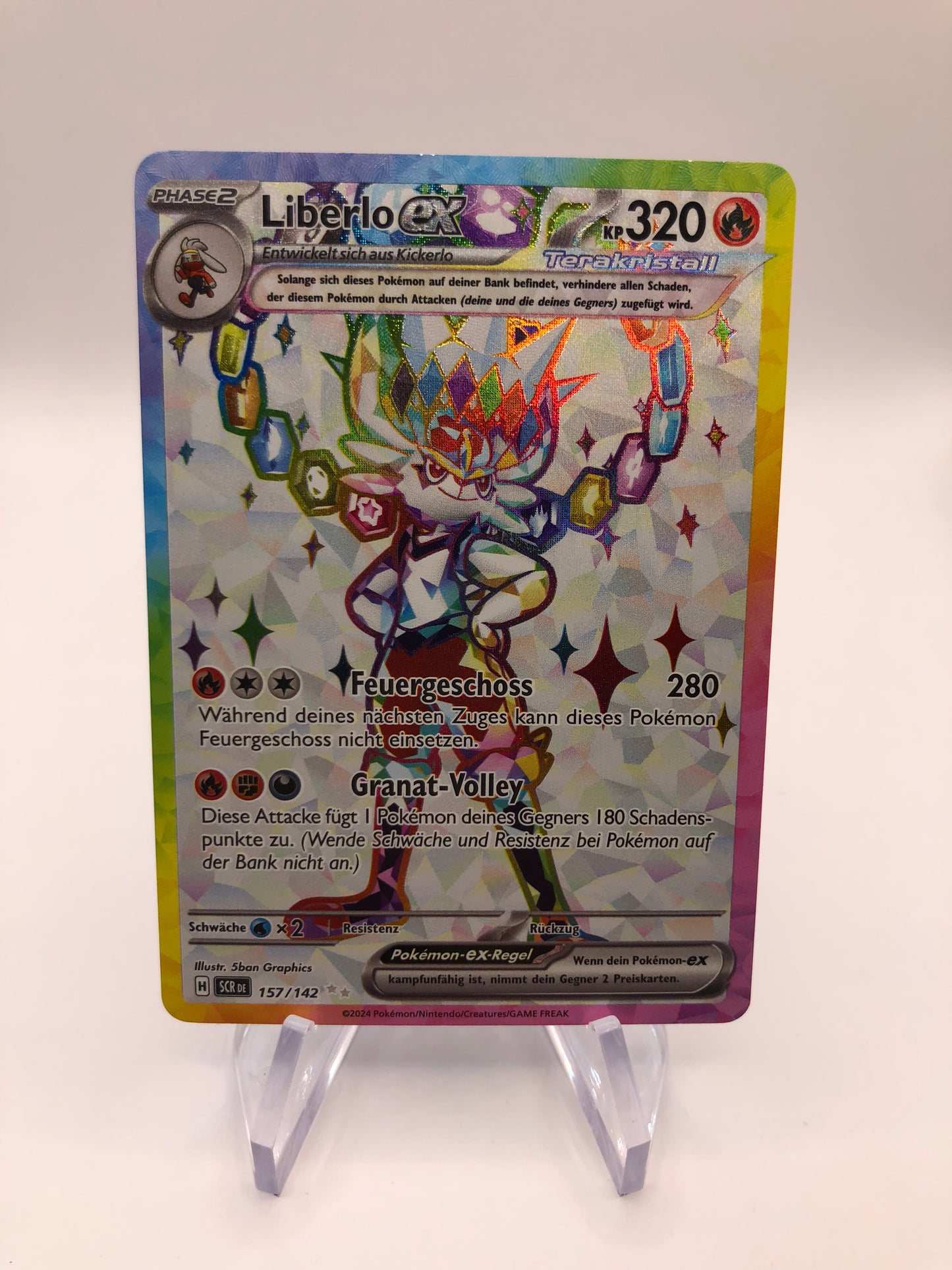 Pokemon Karte EX Fullart Liberlo 157/142 Deutsch
