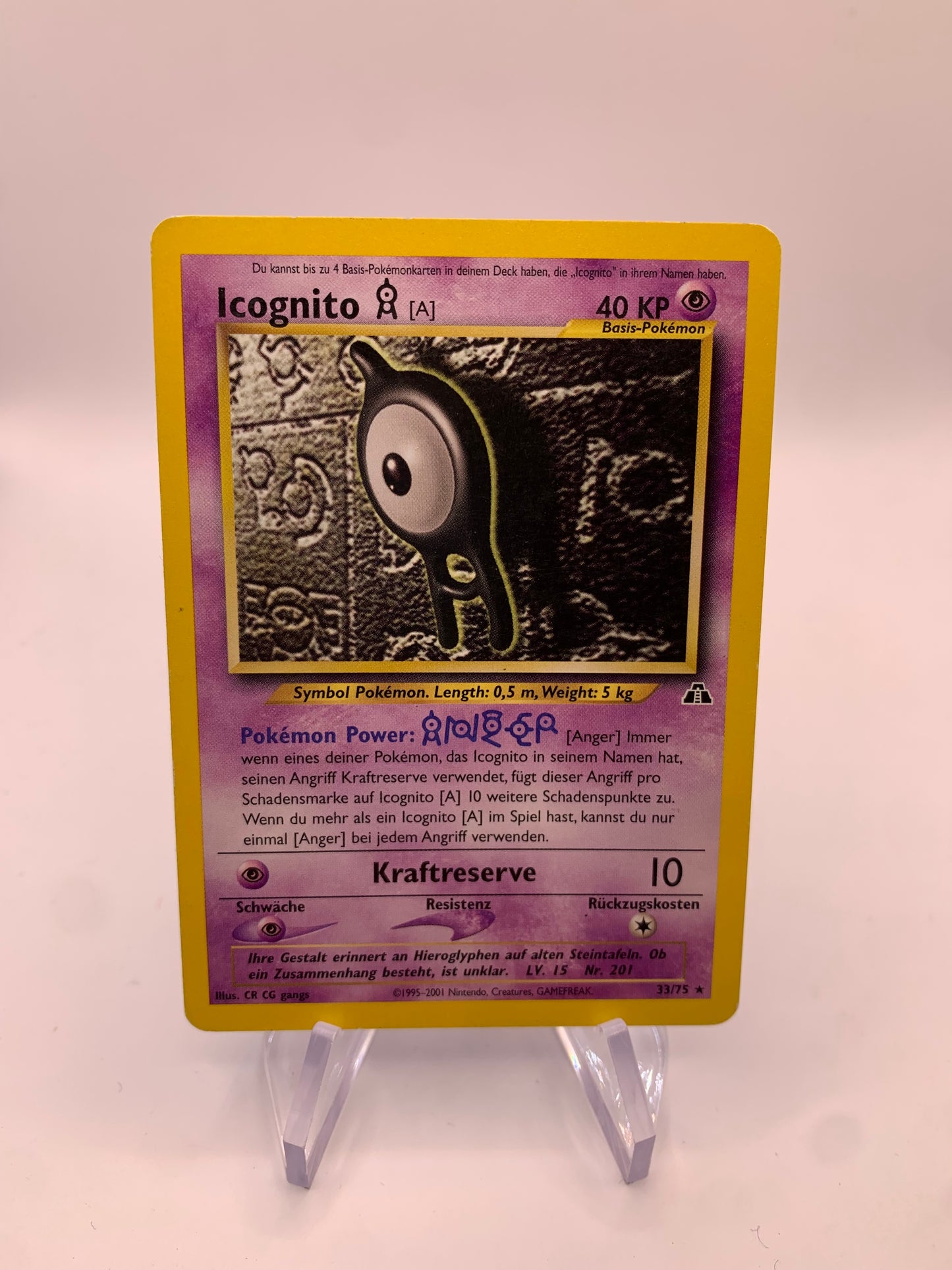 Pokemon Karte Icognito 33/75 Neo Discovery Deutsch