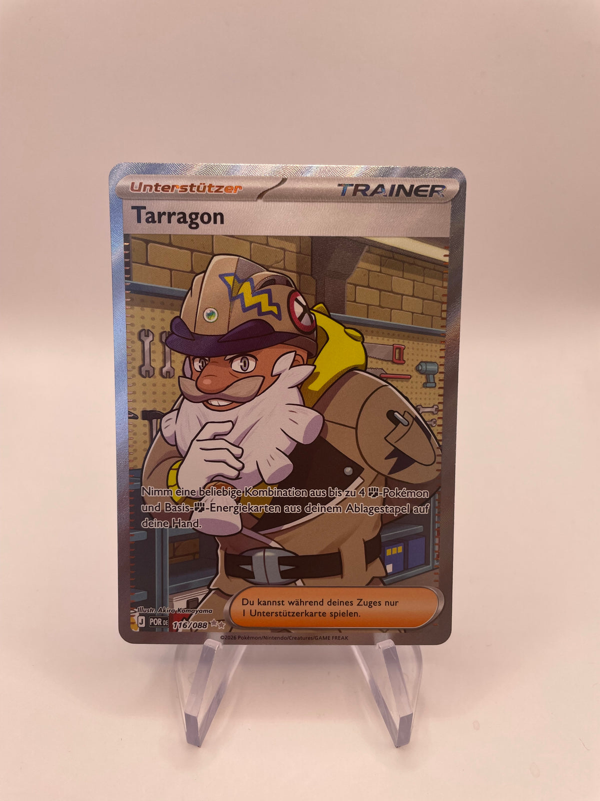 Pokemon Karte Trainer Tarragon 116/88 Deutsch