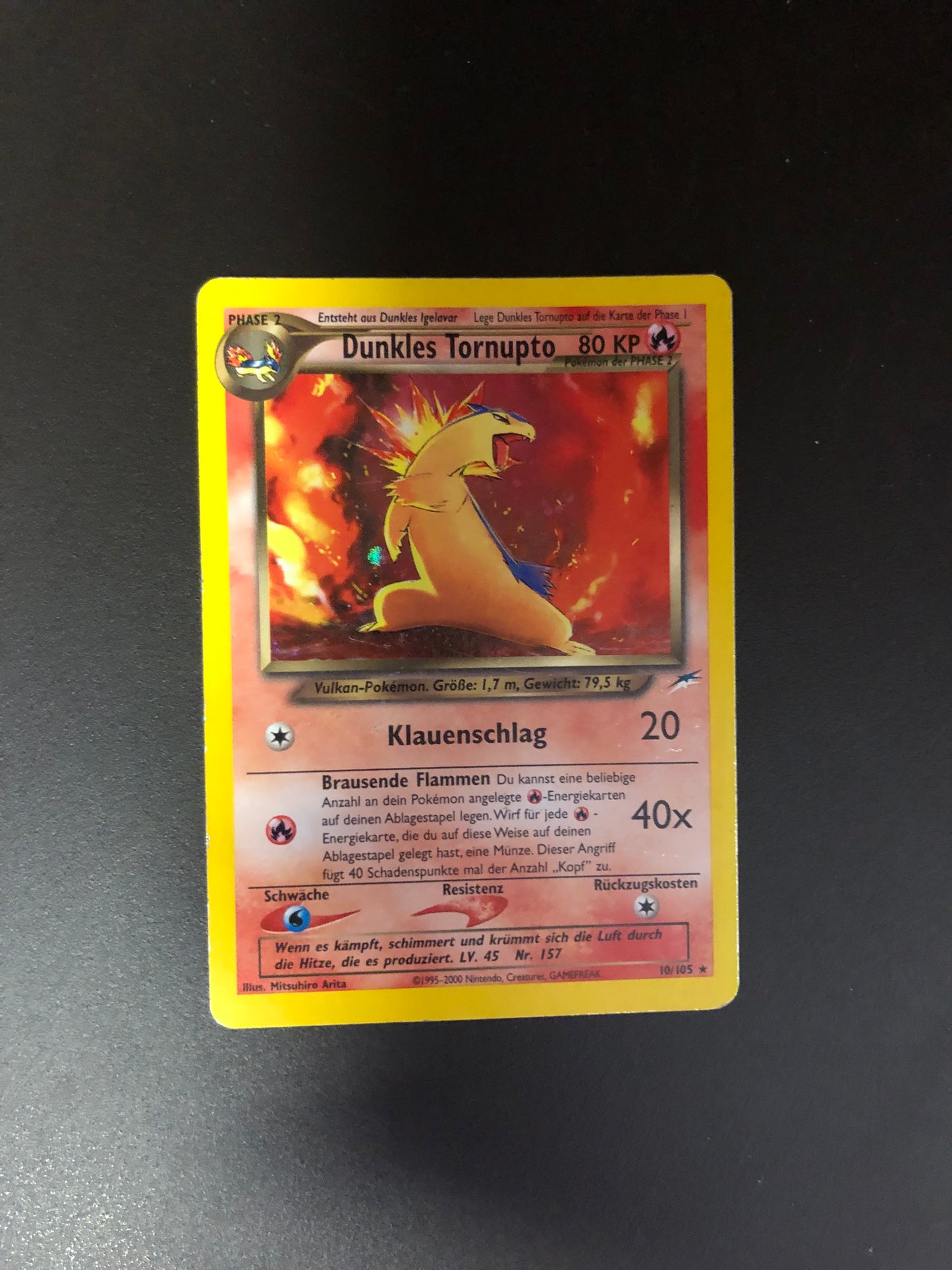 Pokemon Karten Holo Dunkles Tornupto 10/105 Deutsch