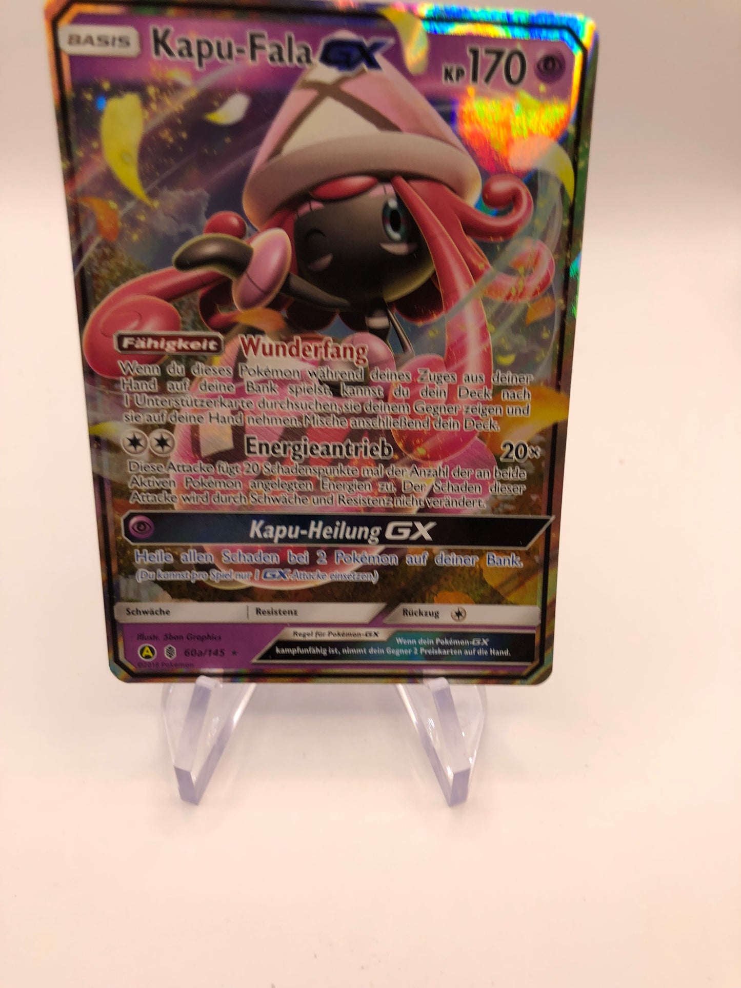 Pokemon Karte GX Kapu-Fala 60a/145 Deutsch