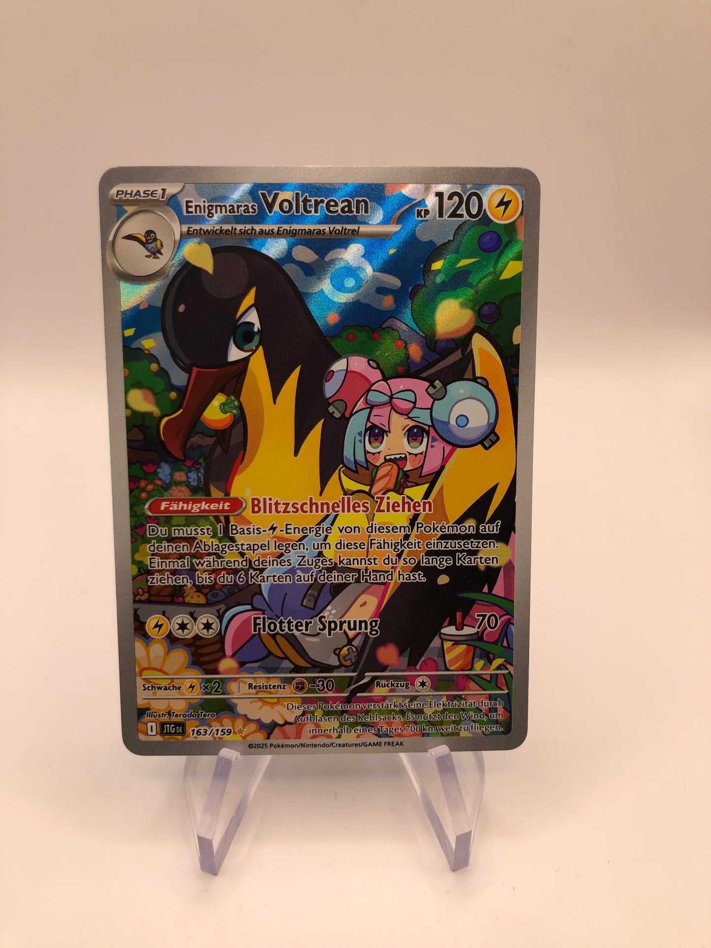 Pokemon Karte Art Rare Voltrean 163/159 Deutsch