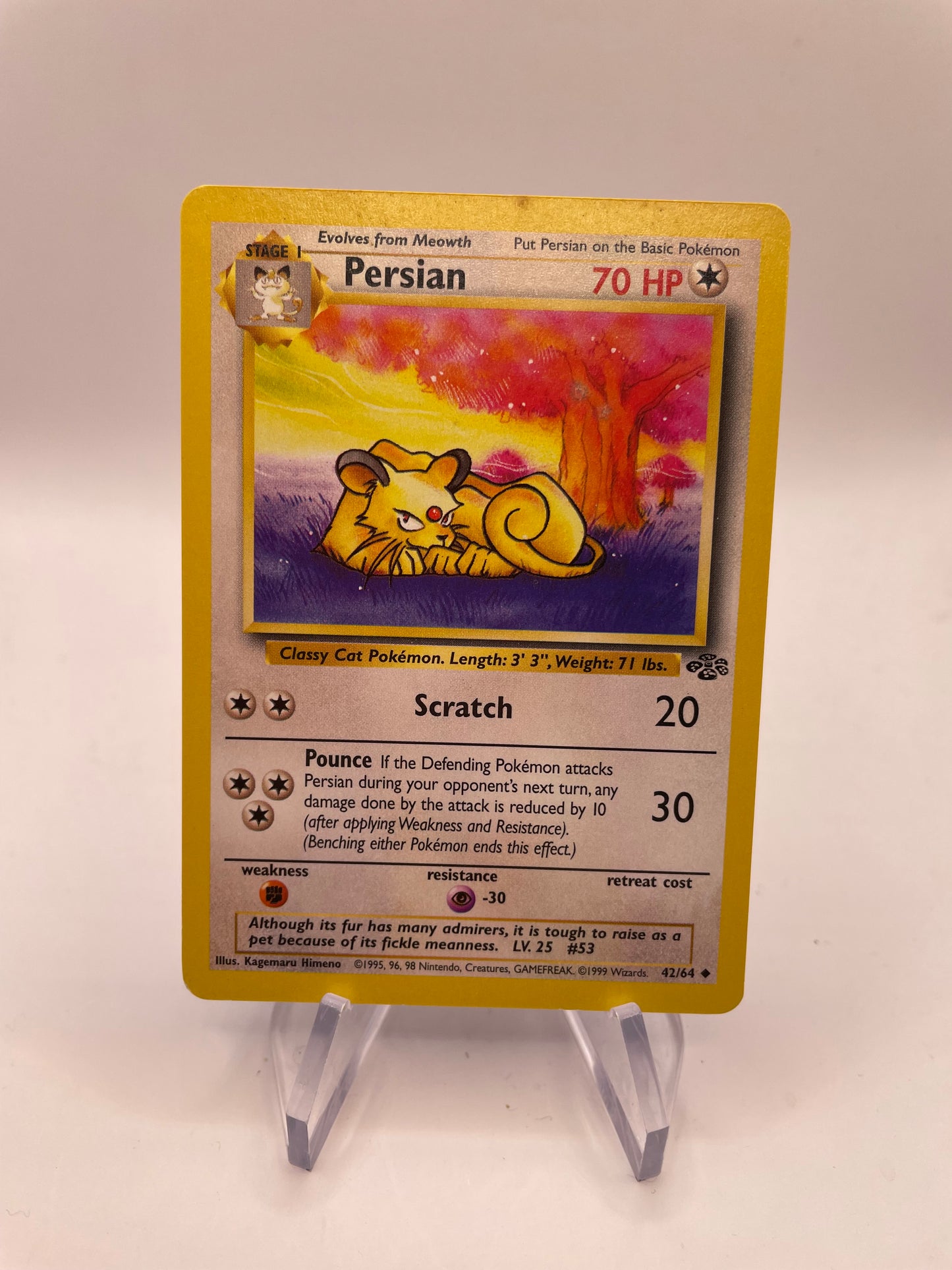 Pokemon Karte Persian 42/64 Jungel Englisch