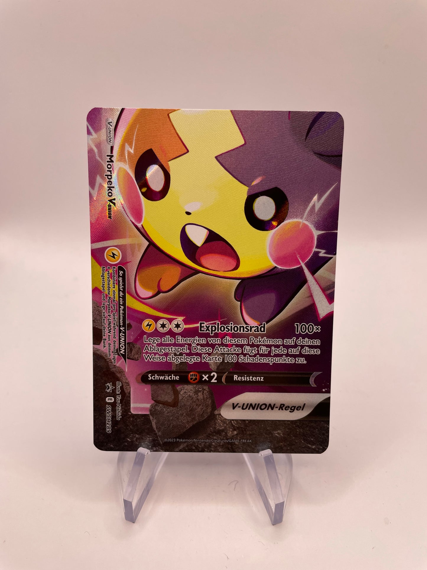 Pokémon Karte V-Union Morpeko SWSH289 Deutsch