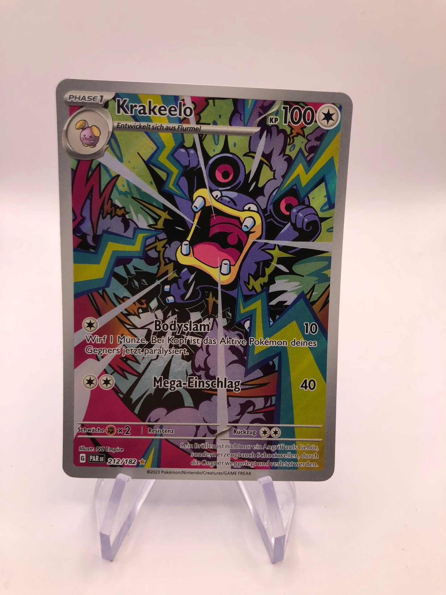Pokemon Karte Art-Rare Krakeelo 212/182 Deutsch
