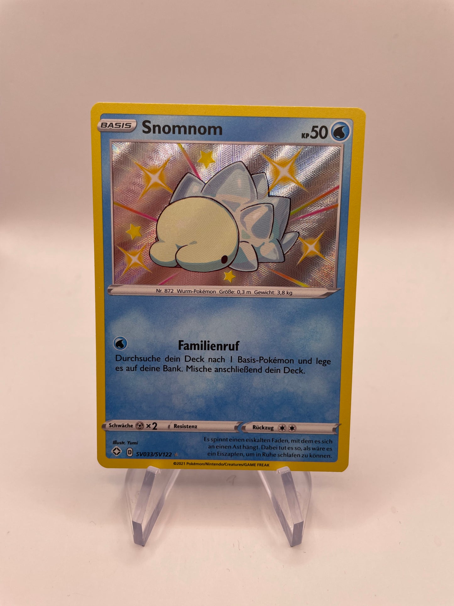 Pokemon Karte Shiny Snomnom SV033/SV122 Deutsch