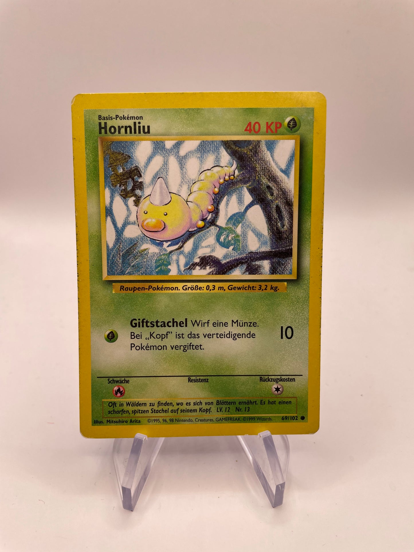 Pokemon Karte Base Set Hornliu 69/102 Deutsch