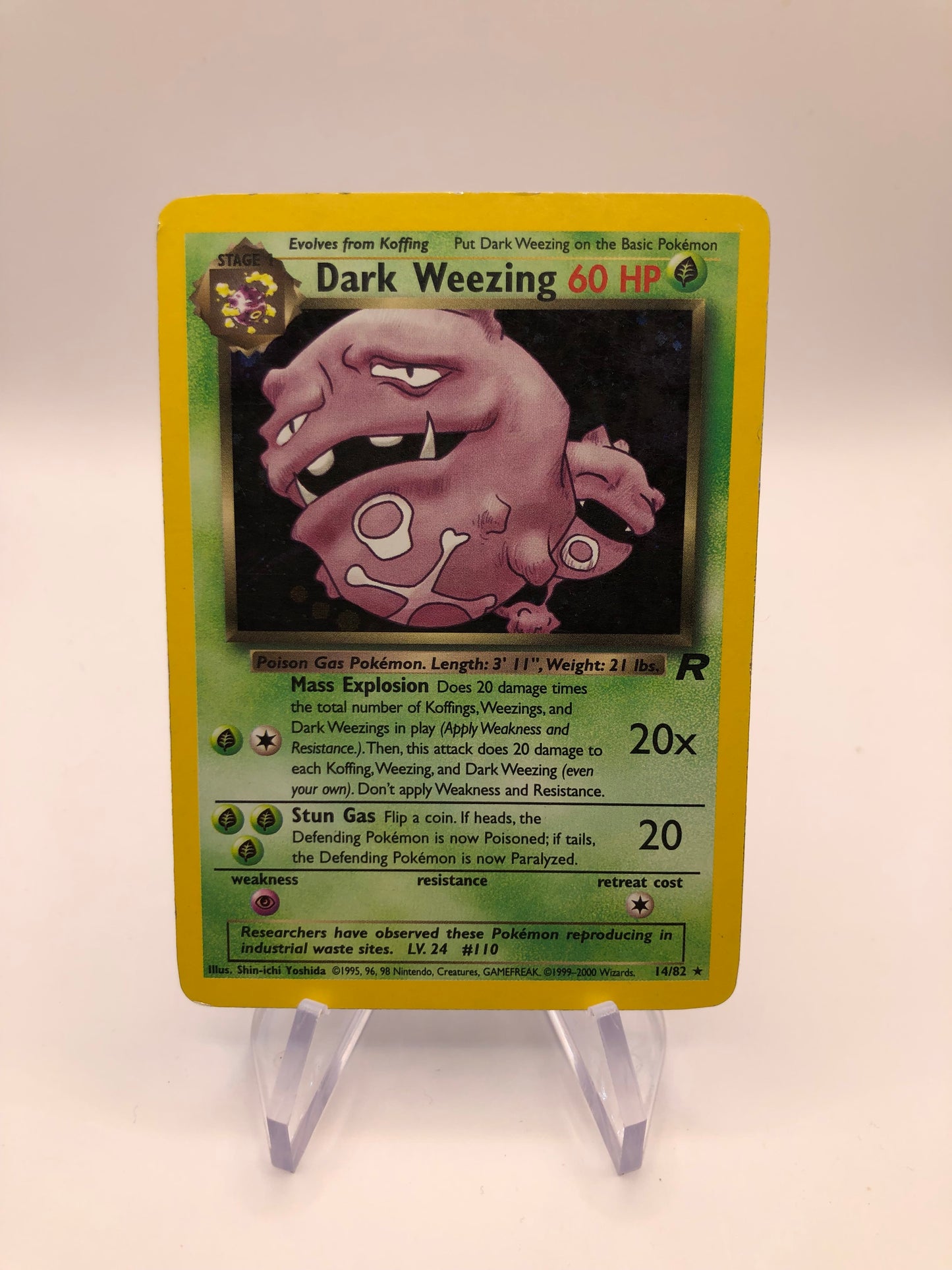 Pokémon Karte Holo Rocket Smogmog 14/82 Englisch