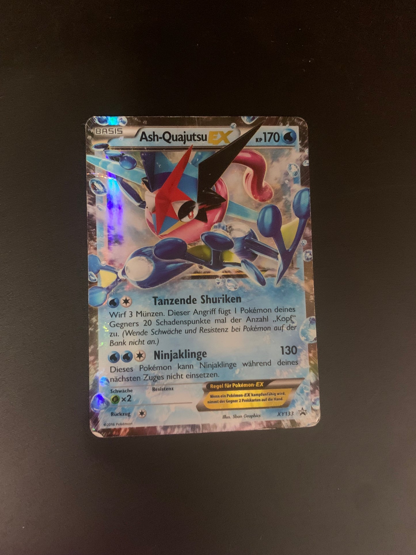 Pokemon Karte EX Promo Ash-Quajutsu XY133 Deutsch