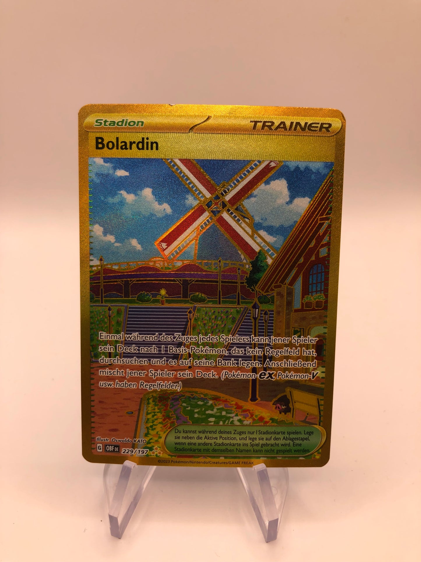 Pokemon Karte Trainer Gold Bolardin 229/197 Deutsch