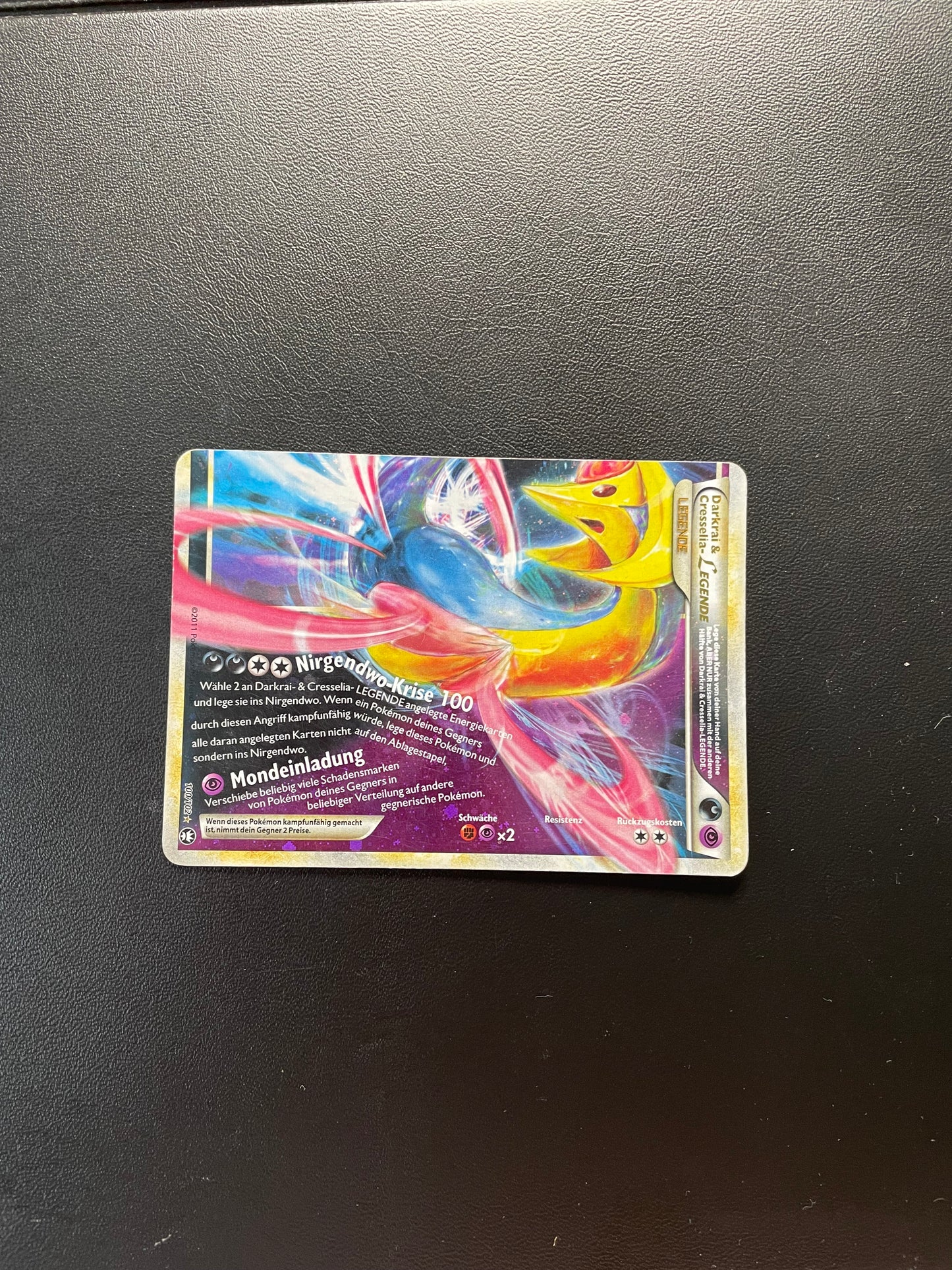Pokemon Karte Legende Darkrai & Cresselia Legende 100/192 Deutsch