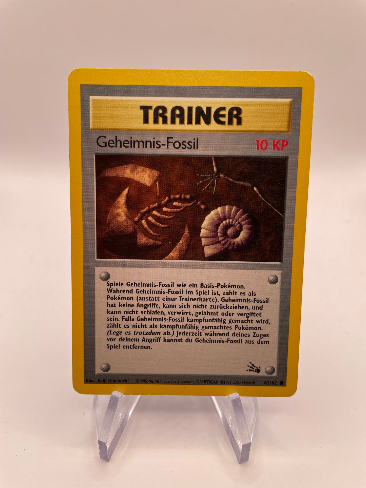 Pokemon Karte Trainer Geheimnis Fossil 62/62 Fossil Deutsch