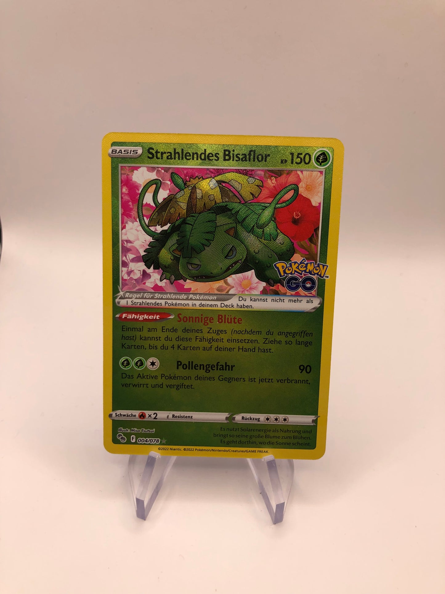 Pokemon Karte Strahlendes Bisaflor 4/78 Deutsch