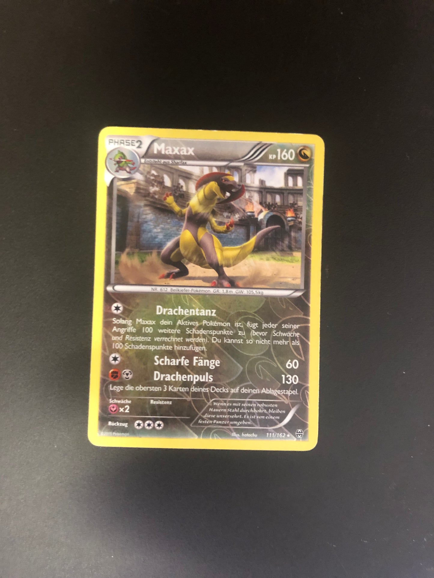 Pokemon Karte Revers Maxax 111/162 Deutsch