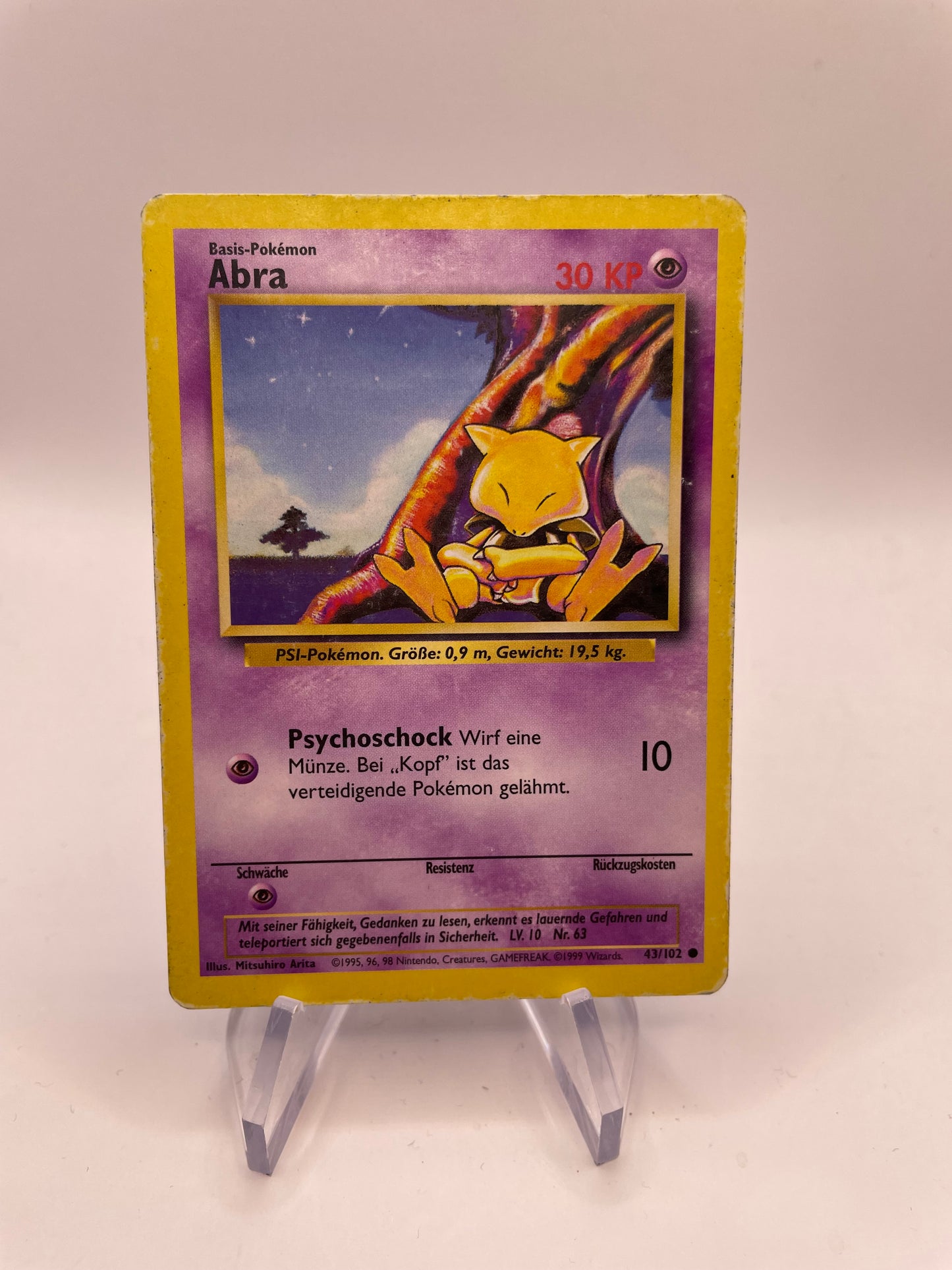 Pokemon Karte Base Set Abra 43/102 Deutsch