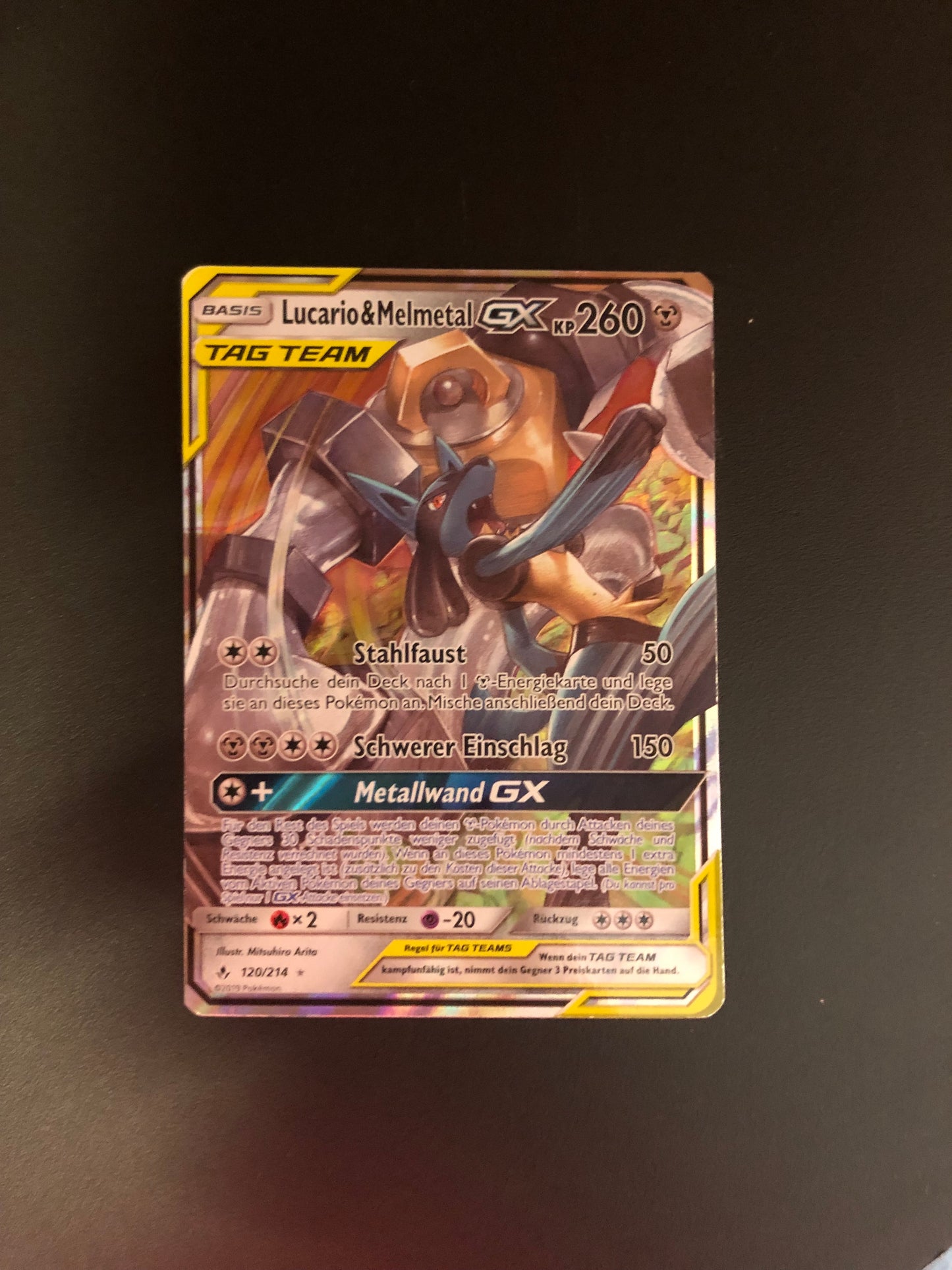 Pokemon Karte Celebration GX Tag Team Lucario&Melmetal 120/214 Deutsch