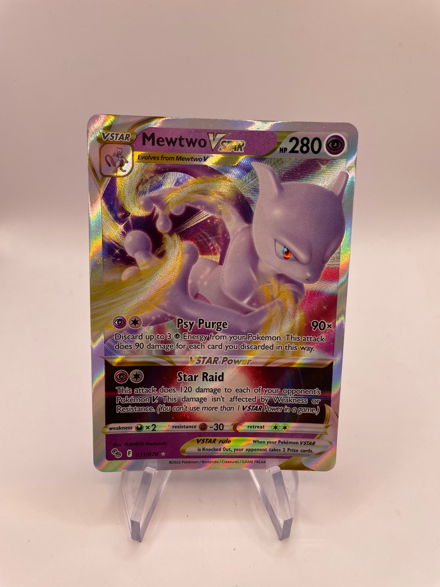 Pokemon Karte Vstar Mewtwo 31/78 Englisch