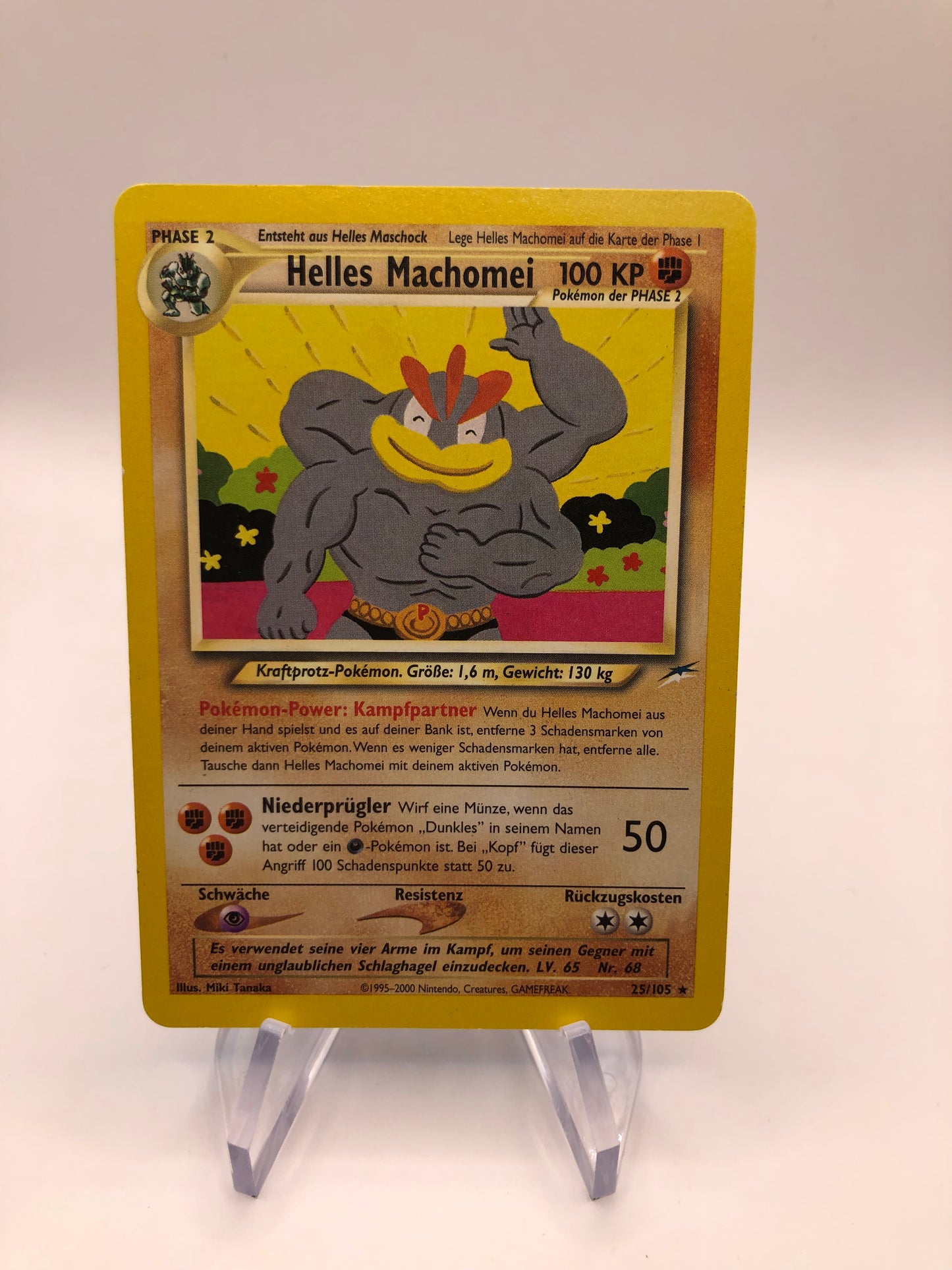 Pokemon Karten Helles Machomei 25/105 Deutsch