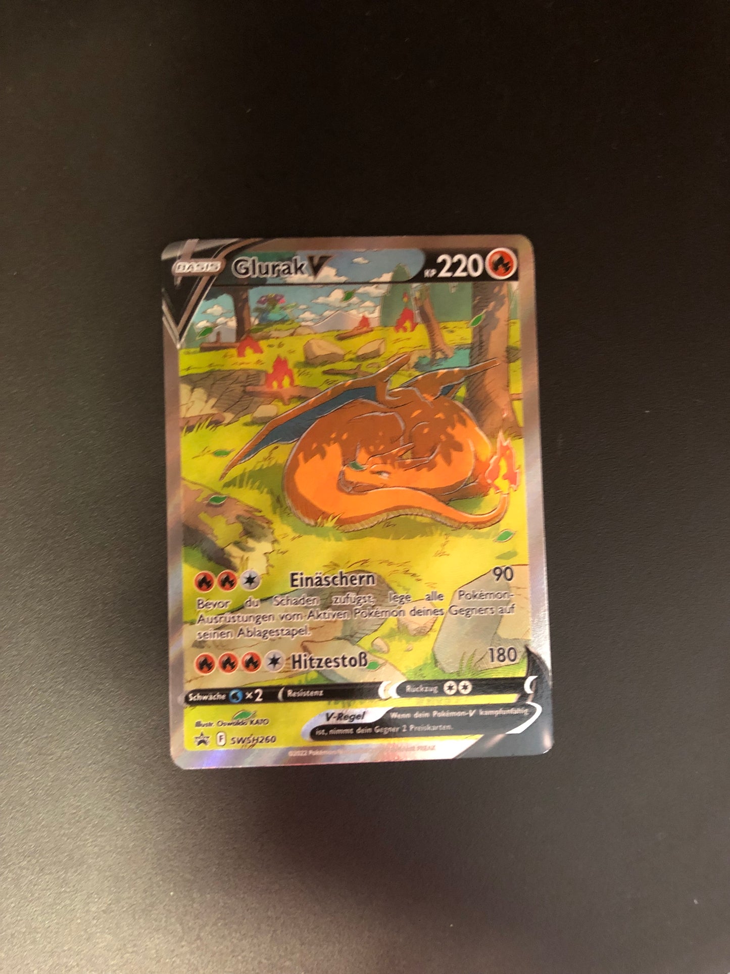 Pokemon Karte Promo V Fullart Glurak SWSH260 Deutsch