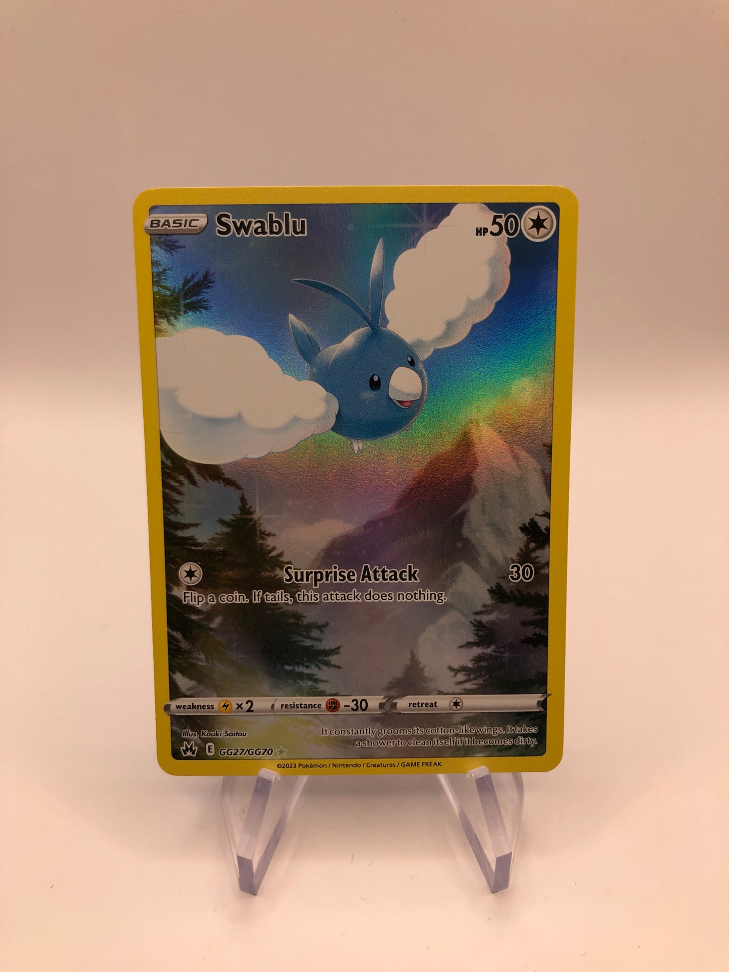Pokemon Karte Art-Rare Wablu GG27/GG70 Englisch