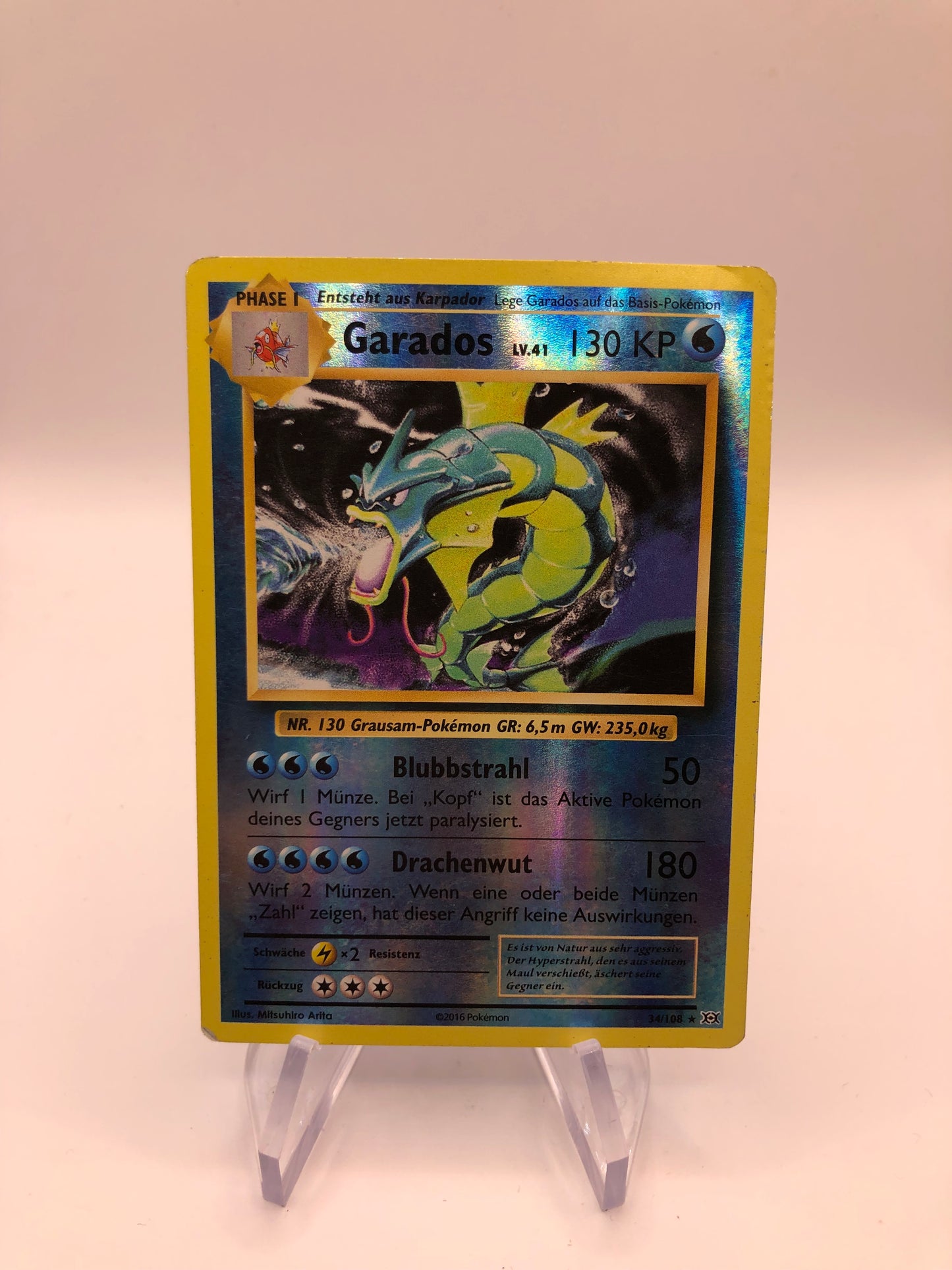 Karte Revers Garados 34/108 Deutsch
