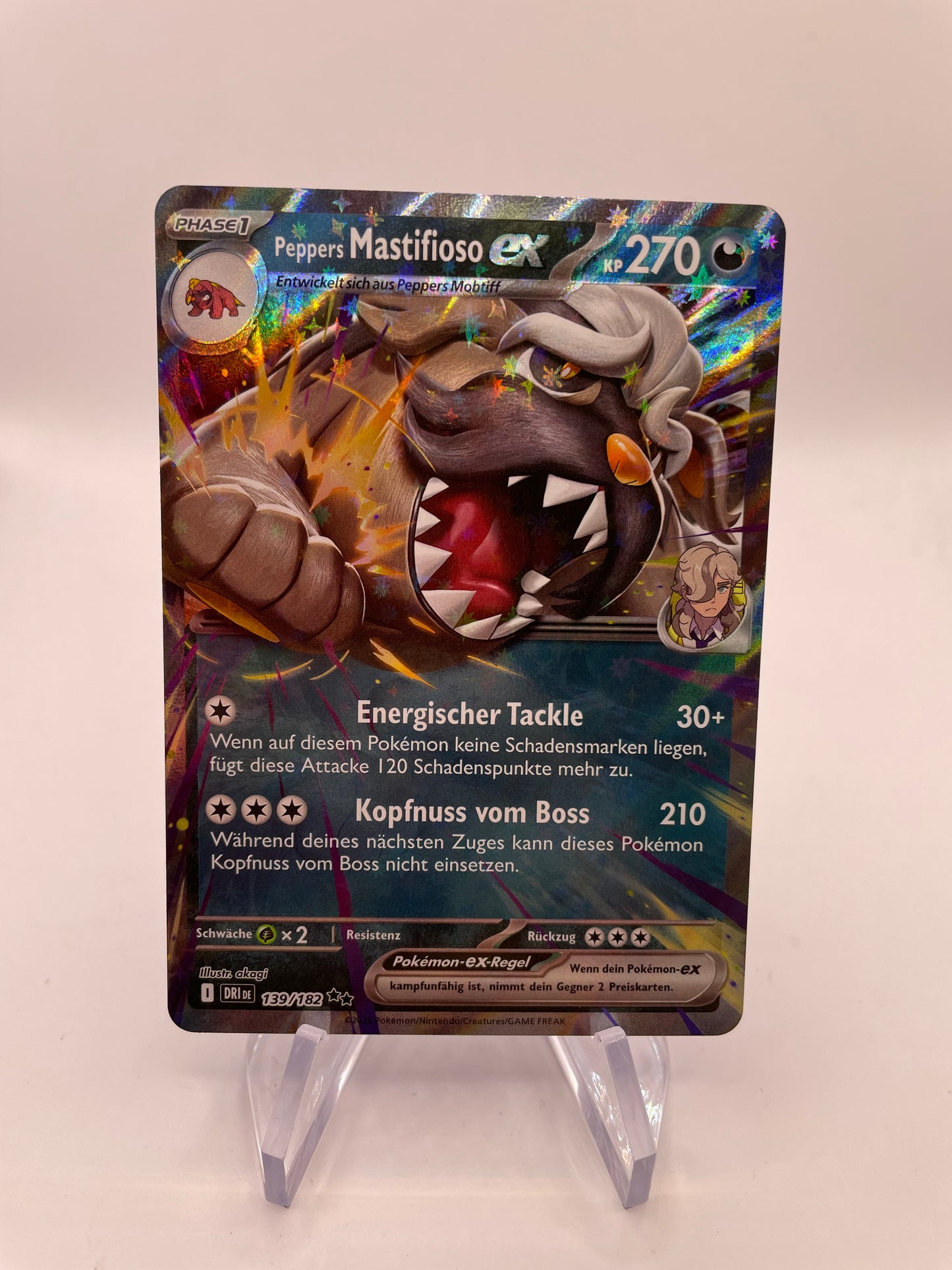 Pokemon Karte Mastifioso ex 139/182 Deutsch