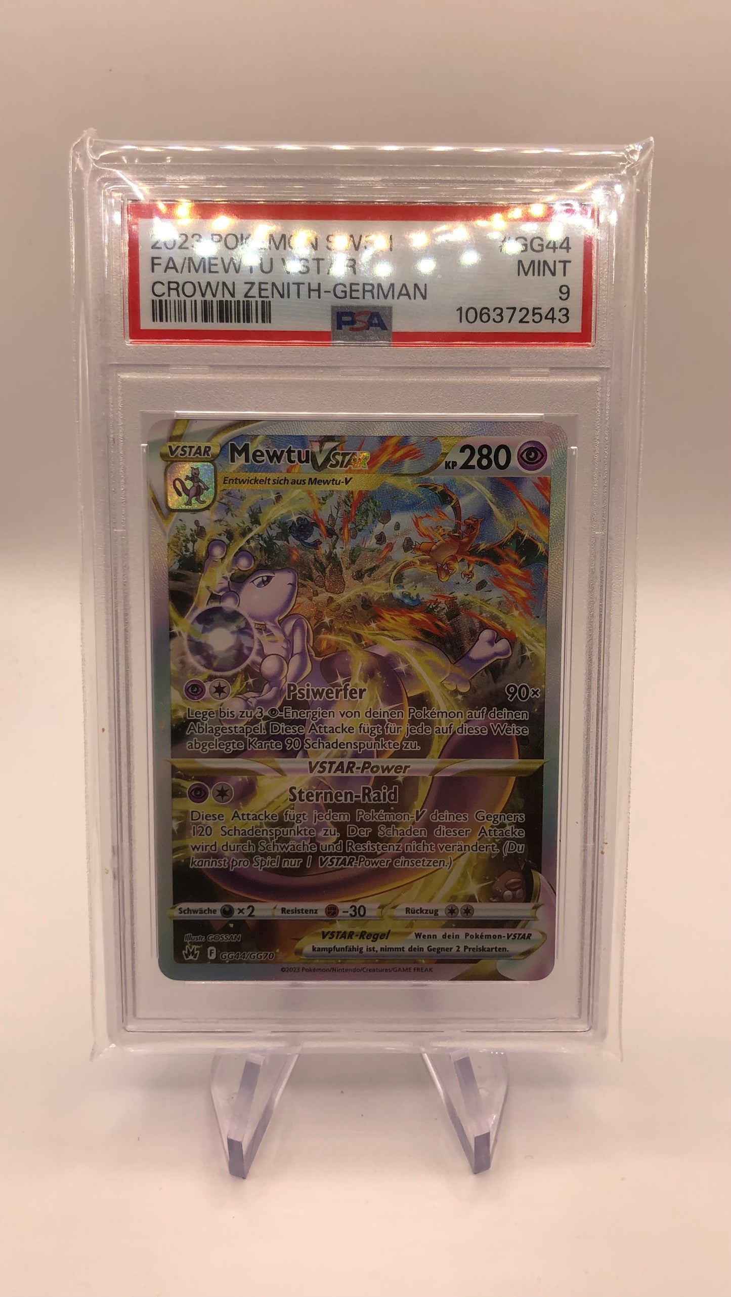 Pokemon Karten Psa 9 Alt Alt Mewtu GG44/GG70 Deutsch
