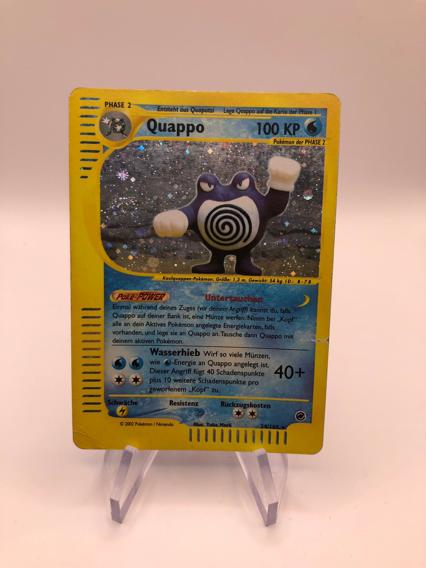 Pokemon Karte Holo E-Series Quappo 24/165 Deutsch
