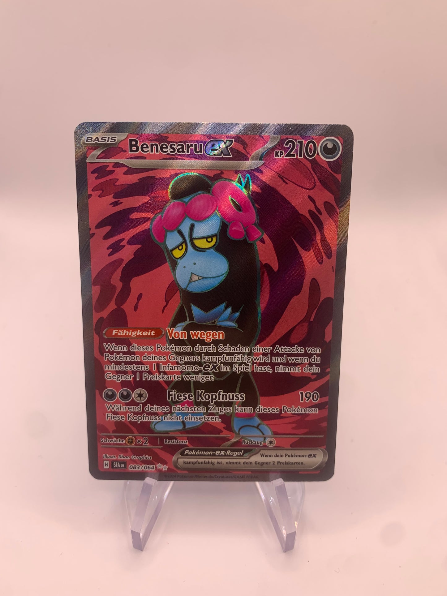Pokemon Karte EX Fullart Benesaru 83/64 Deutsch
