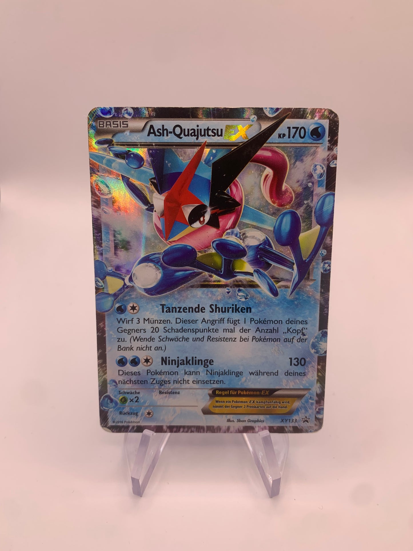 Pokemon Karte EX Promo Ash-Quajutsu XY133 Deutsch