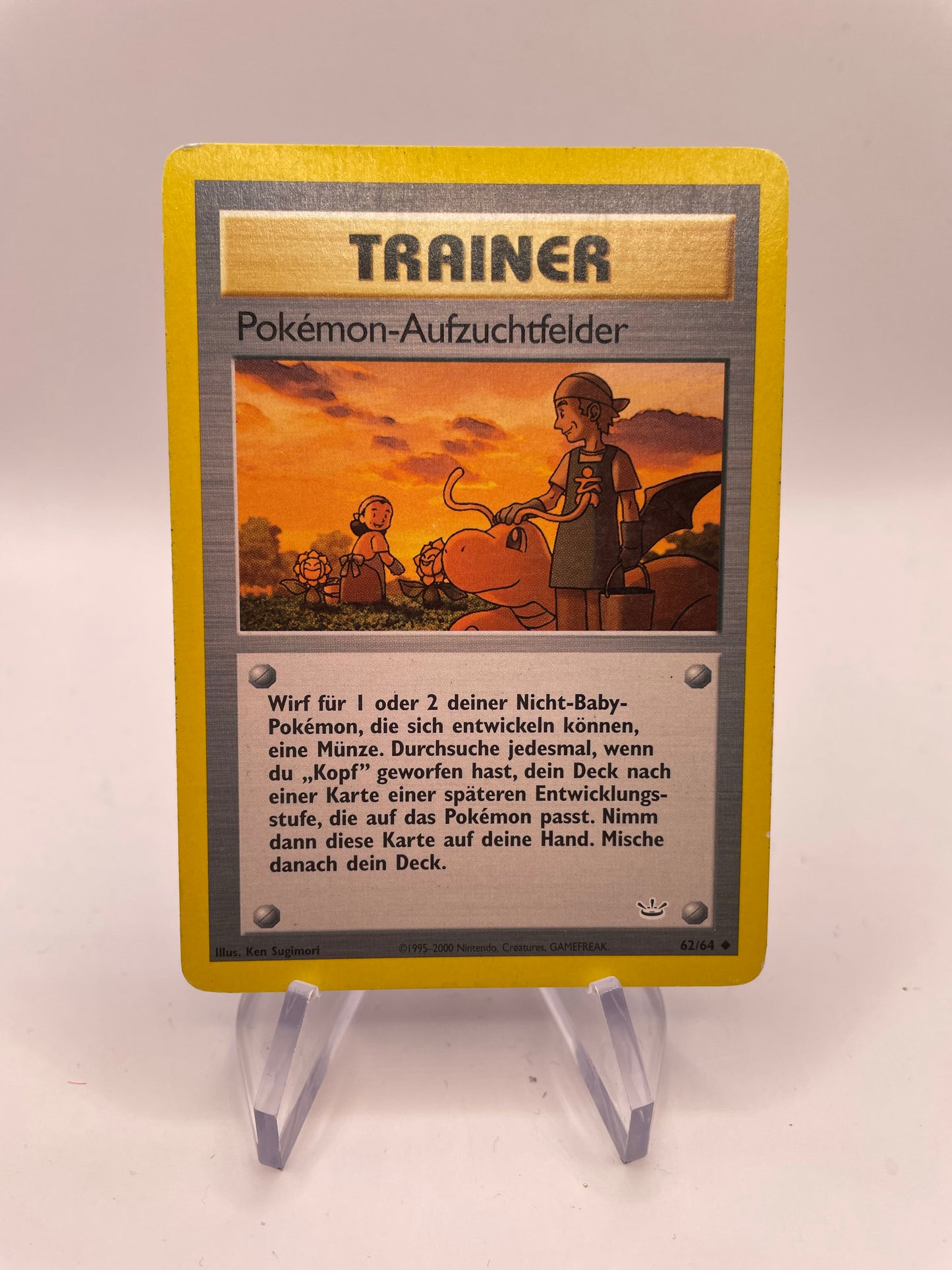 Pokemon Karte Neo Revolution Trainer Pokémon-Aufzuchtfelder 62/64 Deutsch